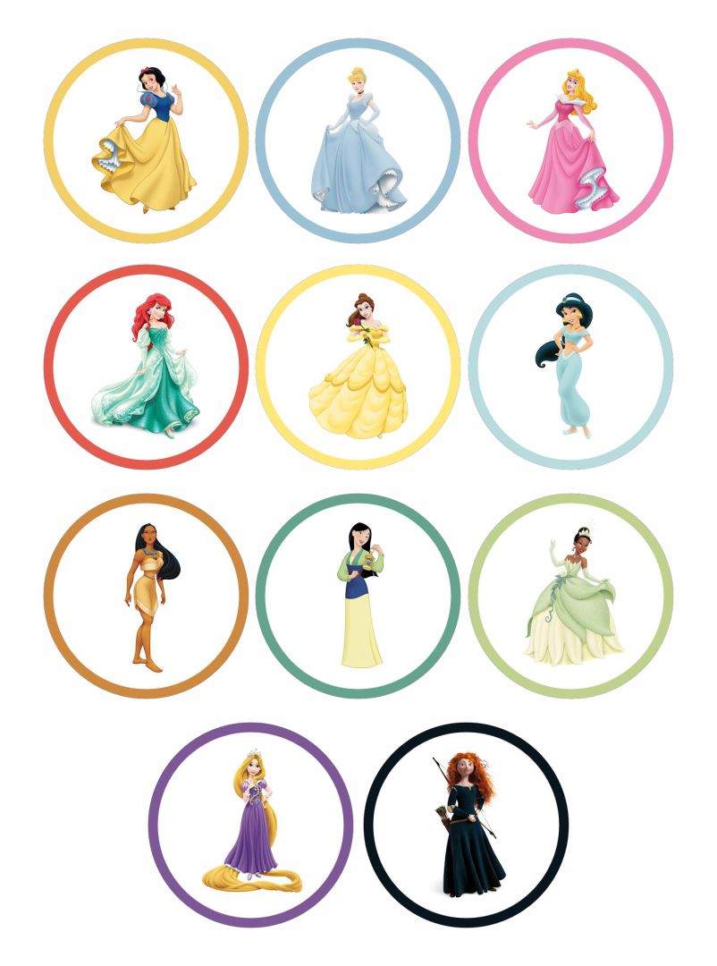 6 Best Disney Princess Cupcake Toppers Free Printables Printablee Com