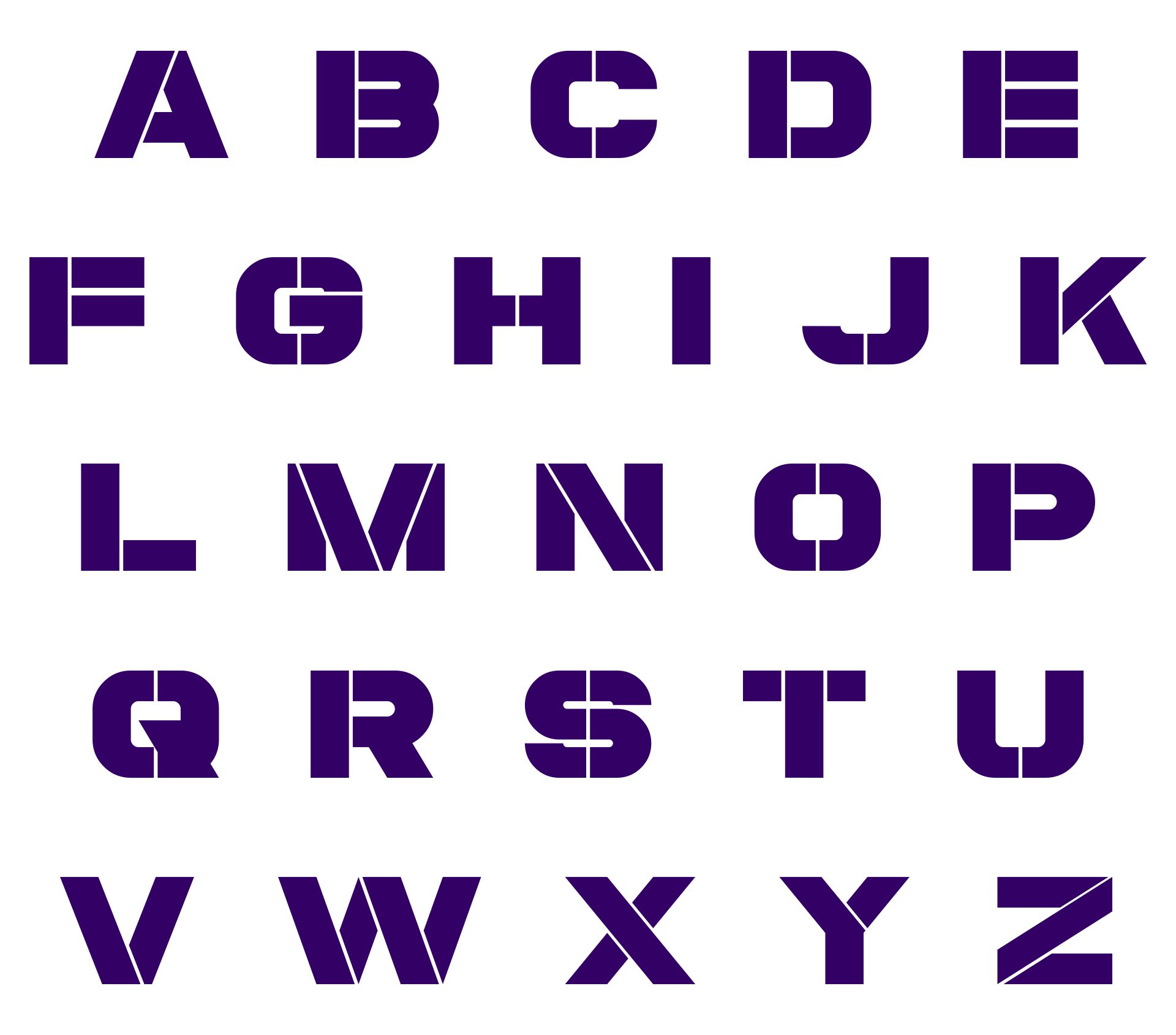 Alphabet Templates Letter Stencils Printables Alphabet Letter 180