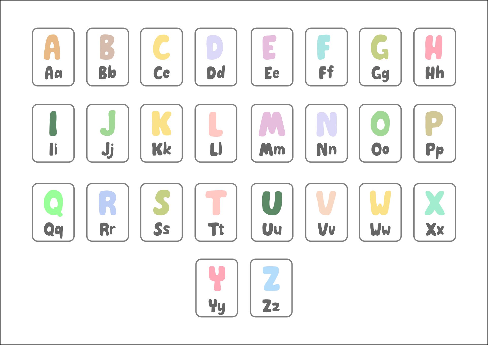 Large ABC Flash Cards 10 Free PDF Printables Printablee