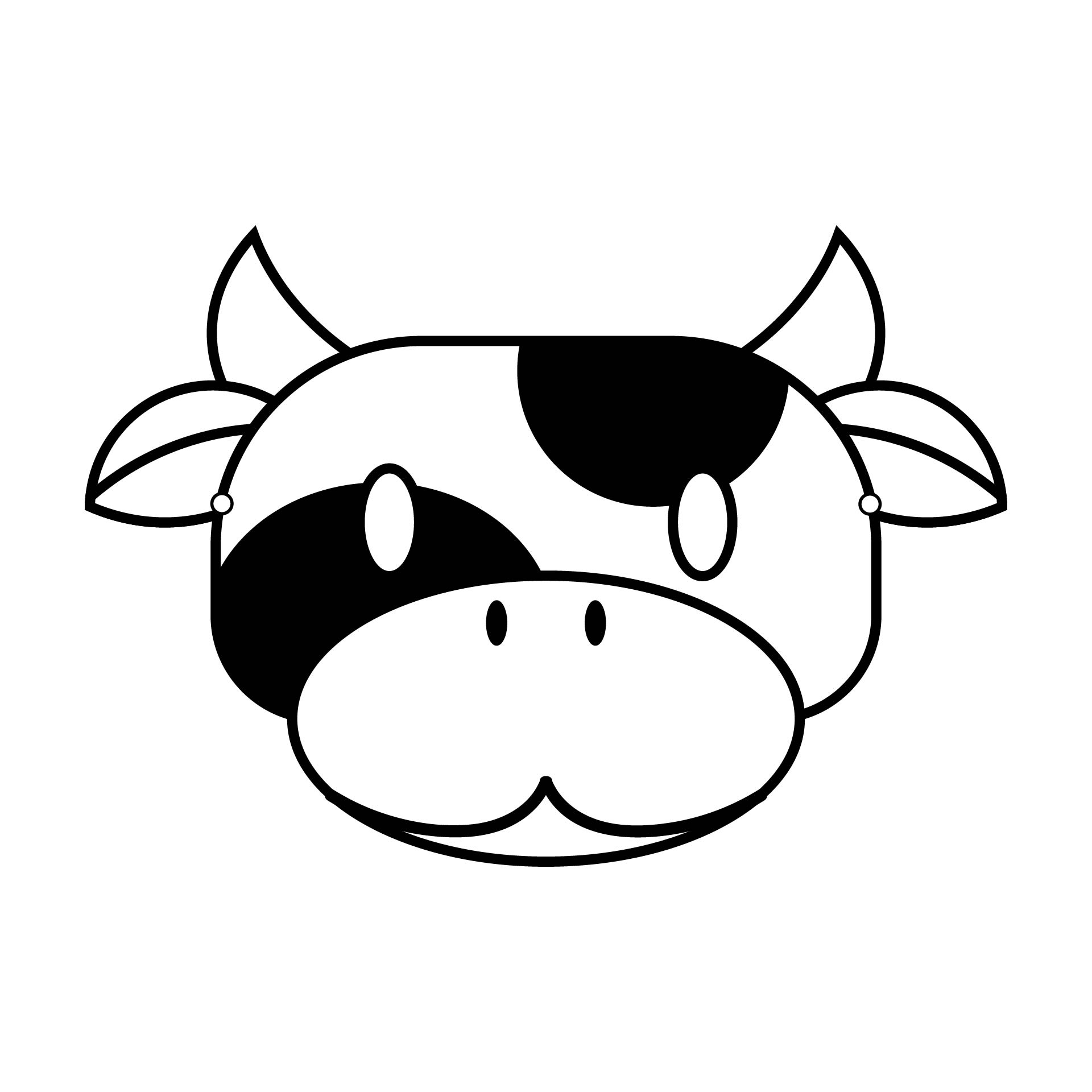 Printable Cow Mask Template
