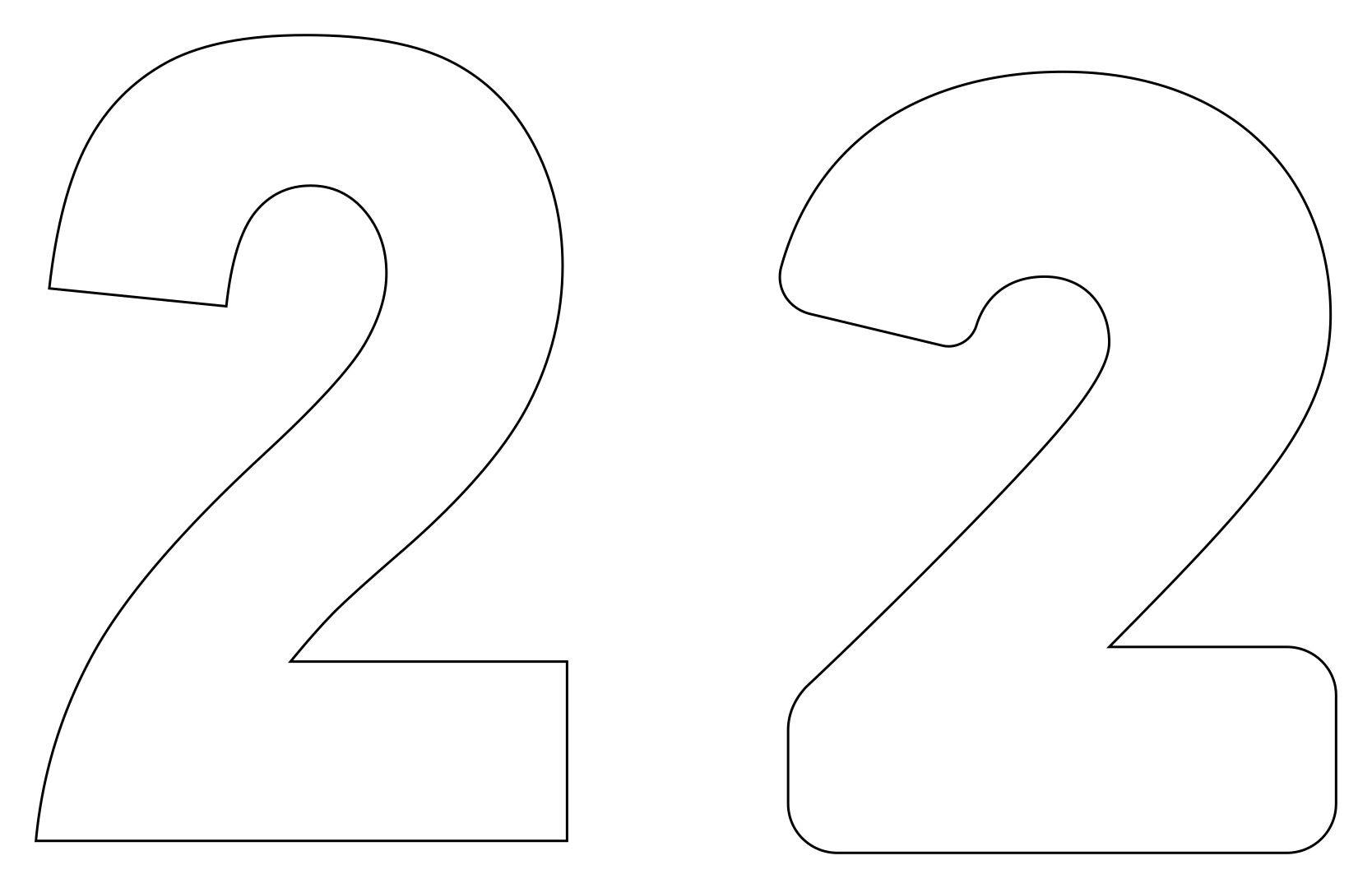 Number 2 10 Free PDF Printables Printablee