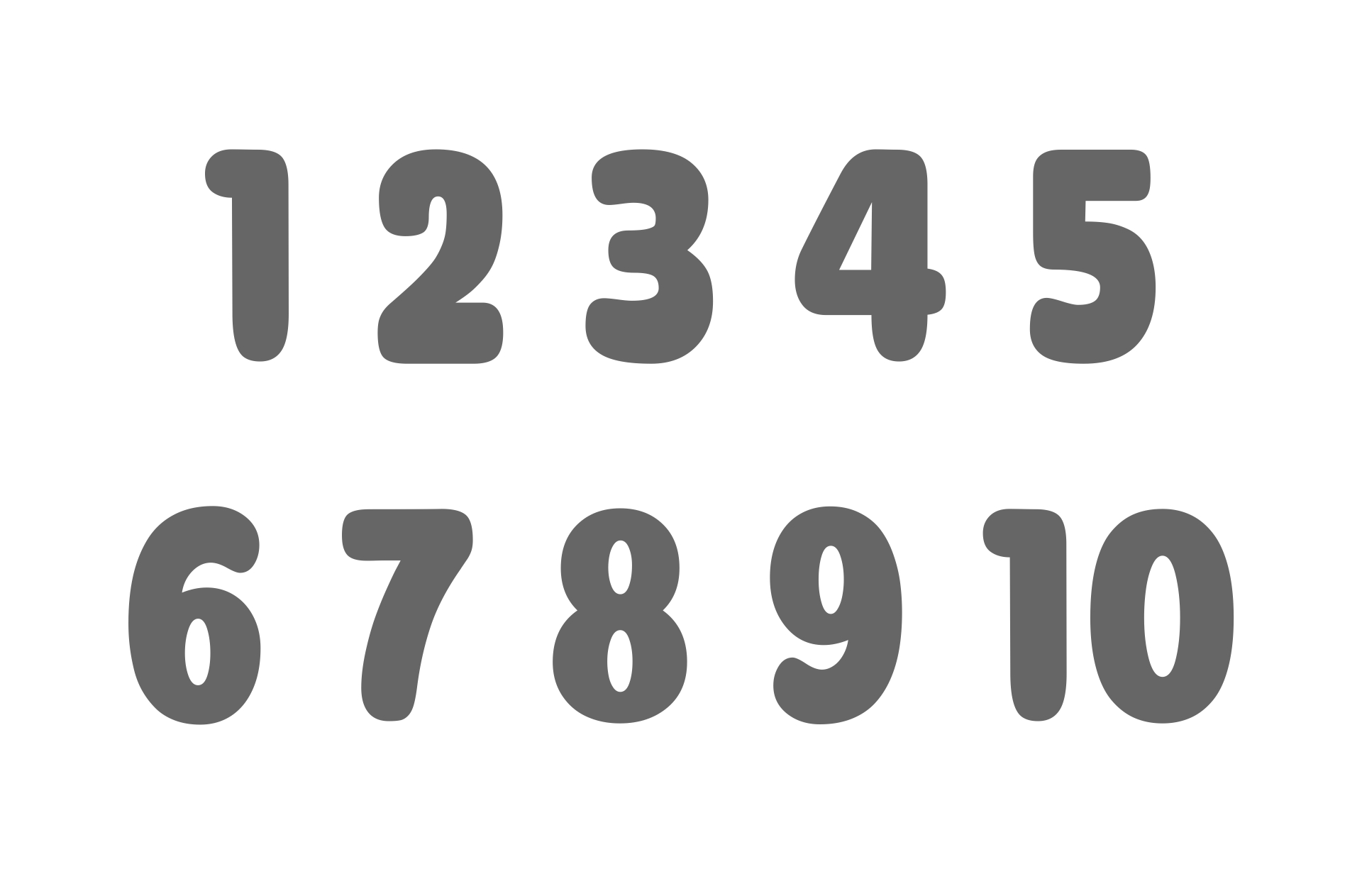 Printable Numbers 1 10