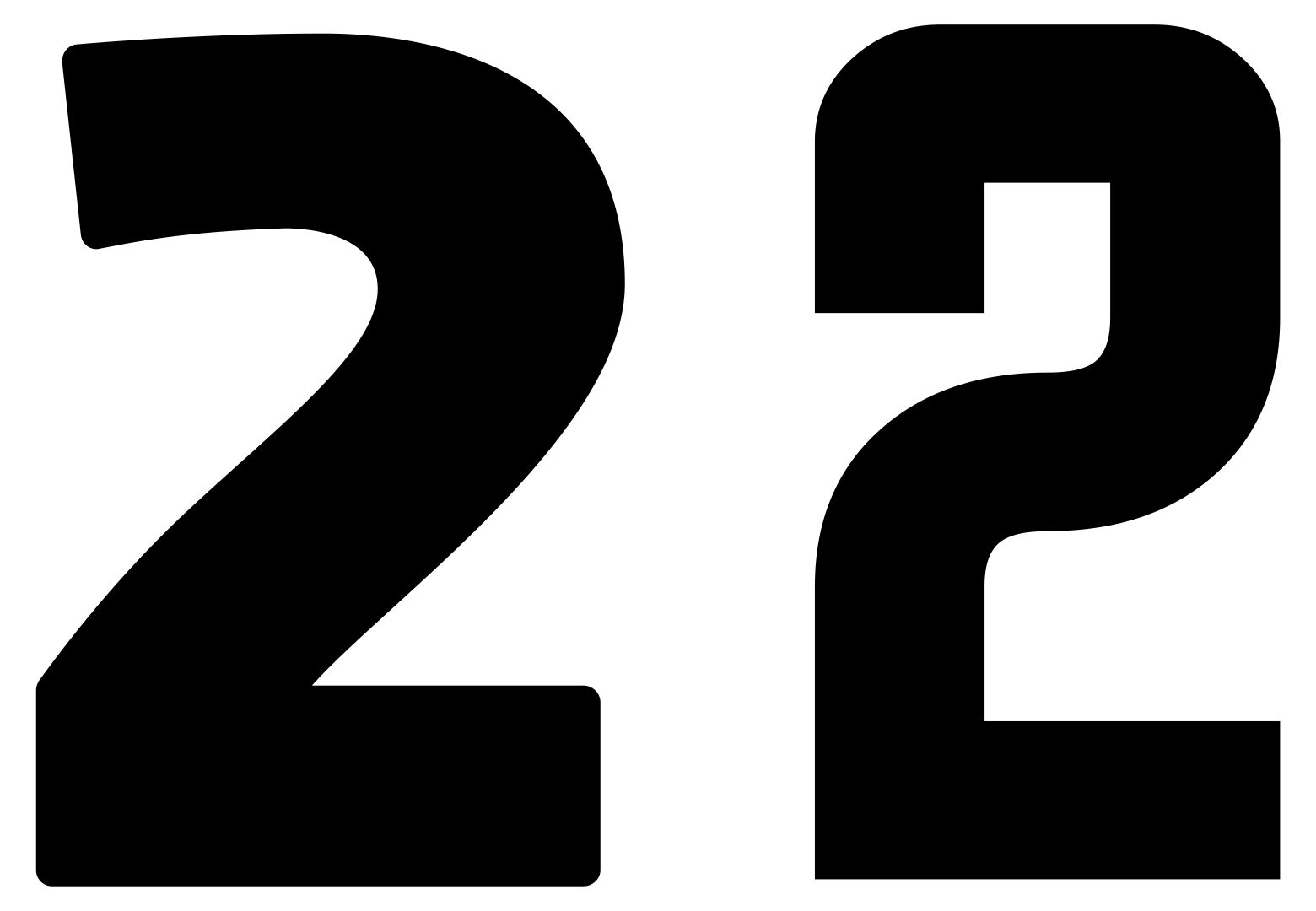 Printable Number 2 Template