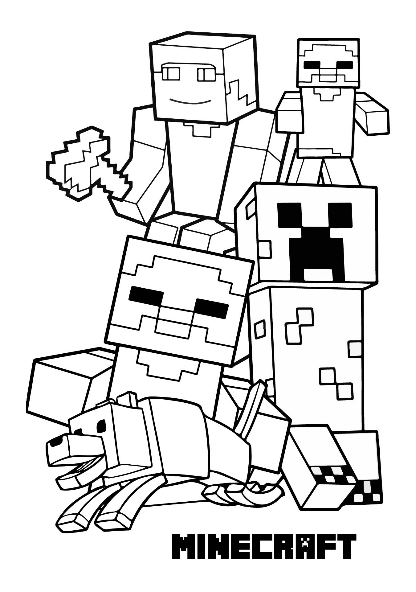 Printable Minecraft Coloring Pages