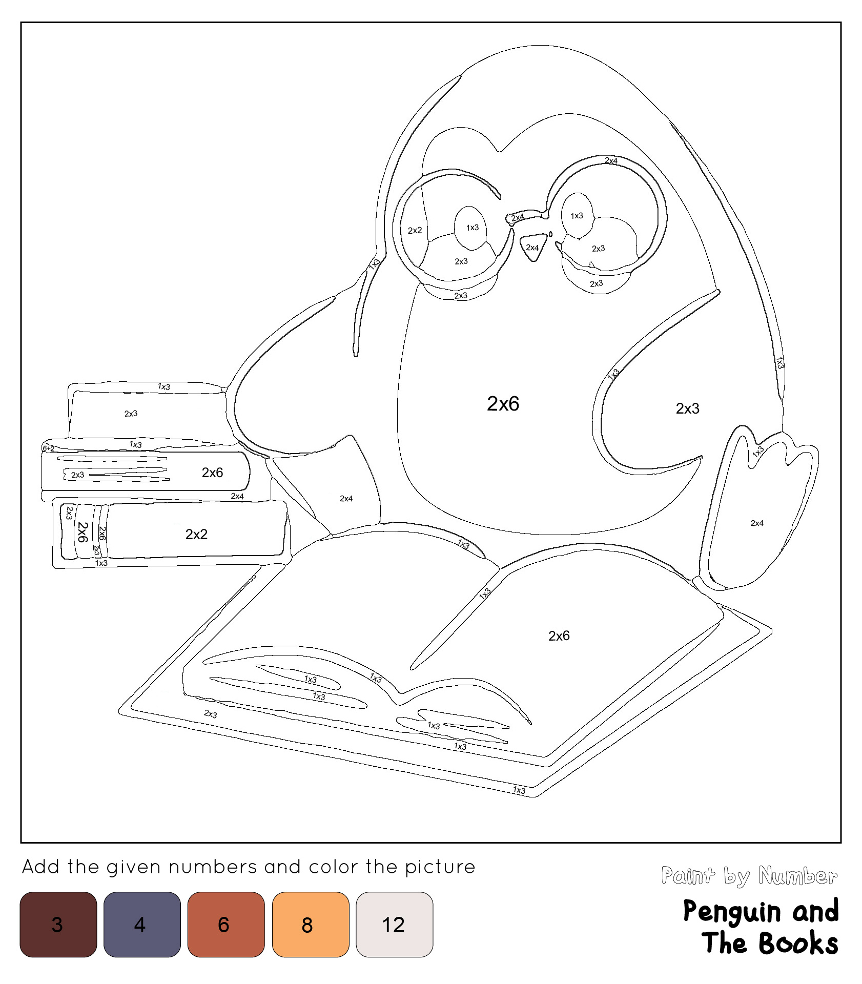 Multiplication Color by Number Printable