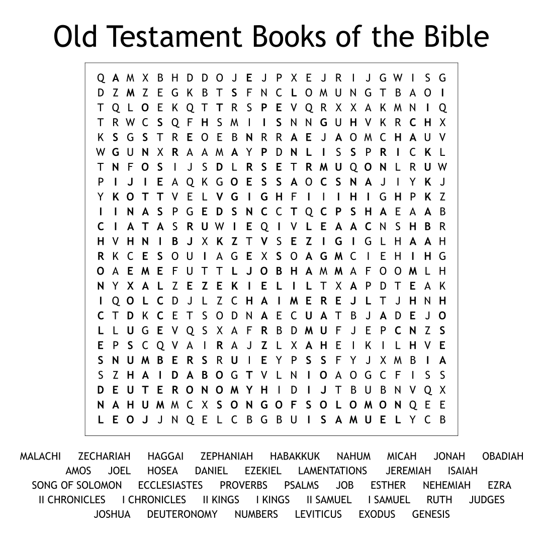 OT Books of the Bible Word Search