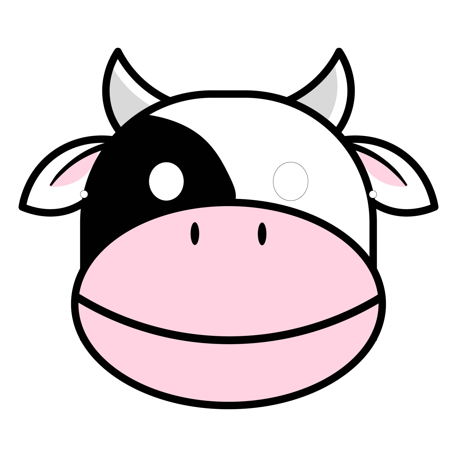 12 Best Free Printable Cow Mask - printablee.com