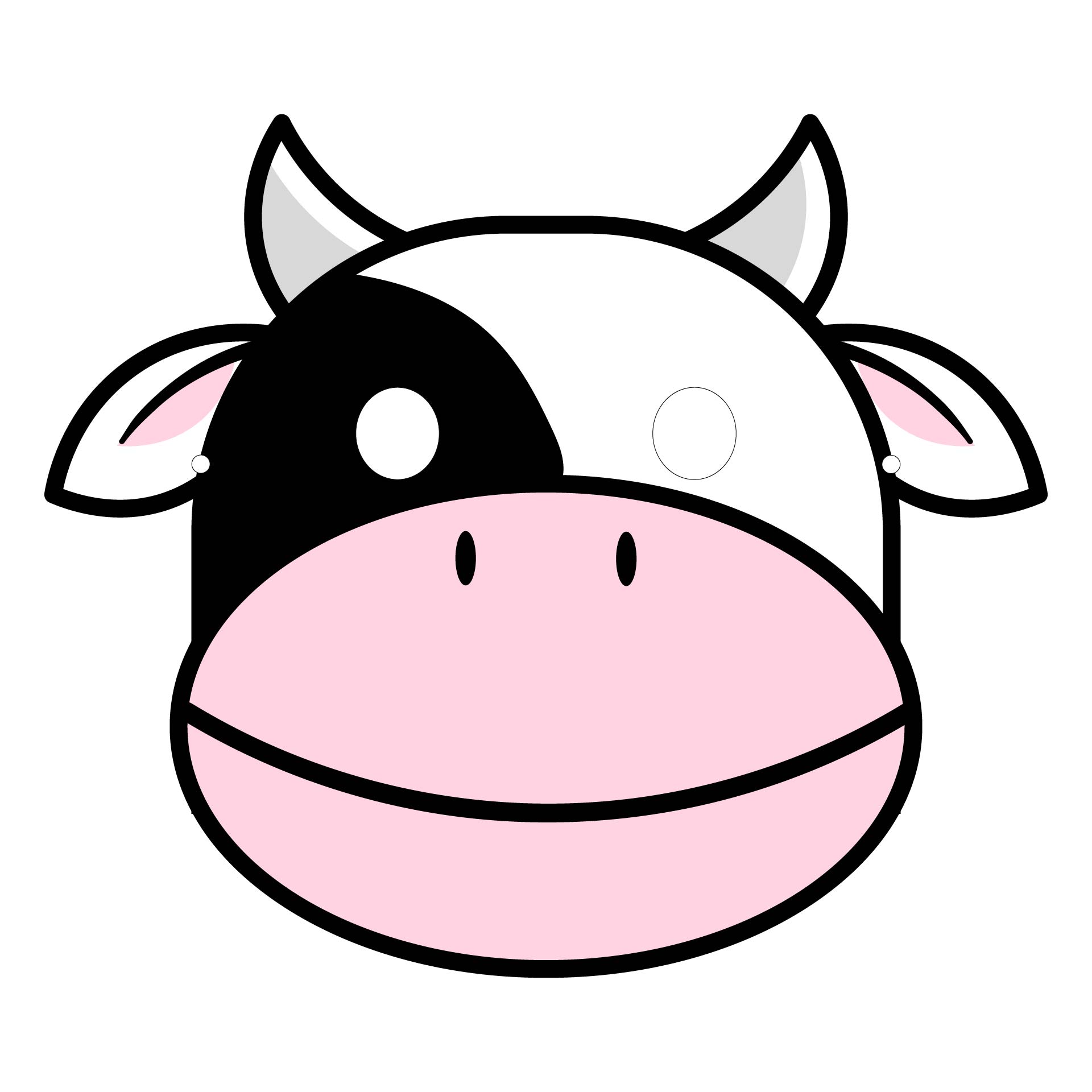 Cow Mask 12 Free PDF Printables Printablee
