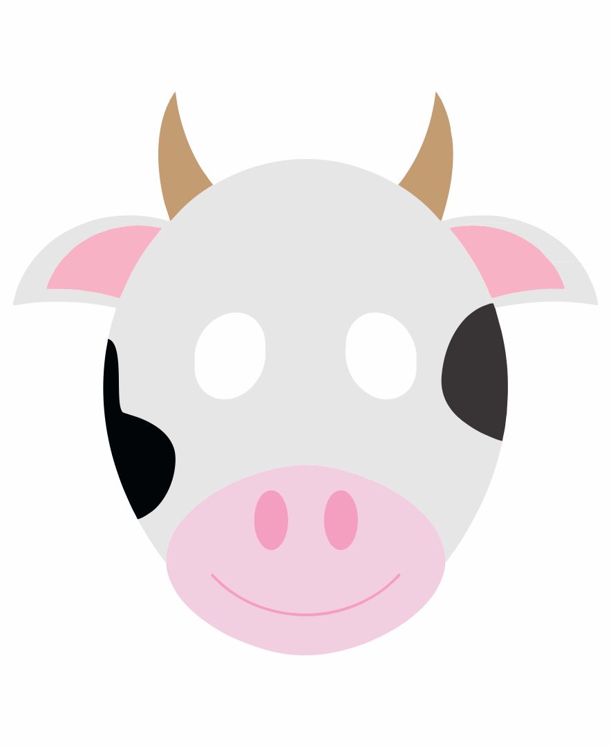 12 Best Free Printable Cow Mask - printablee.com