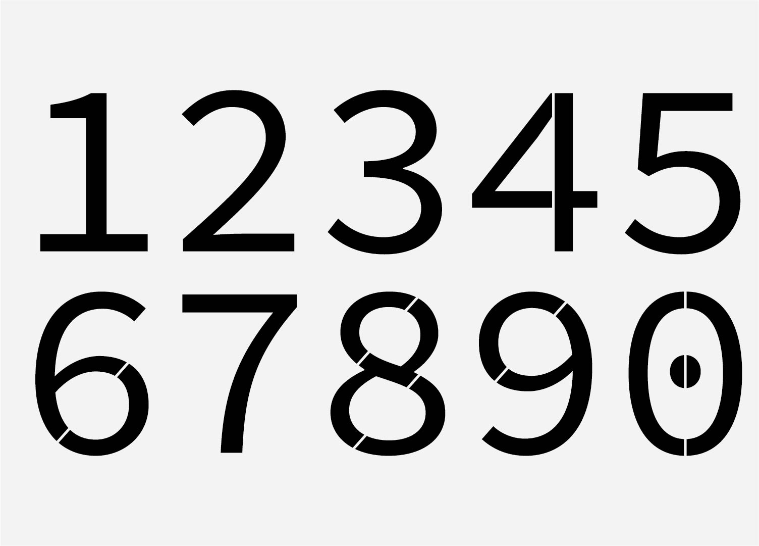 Printable Stencil Numbers 1 10