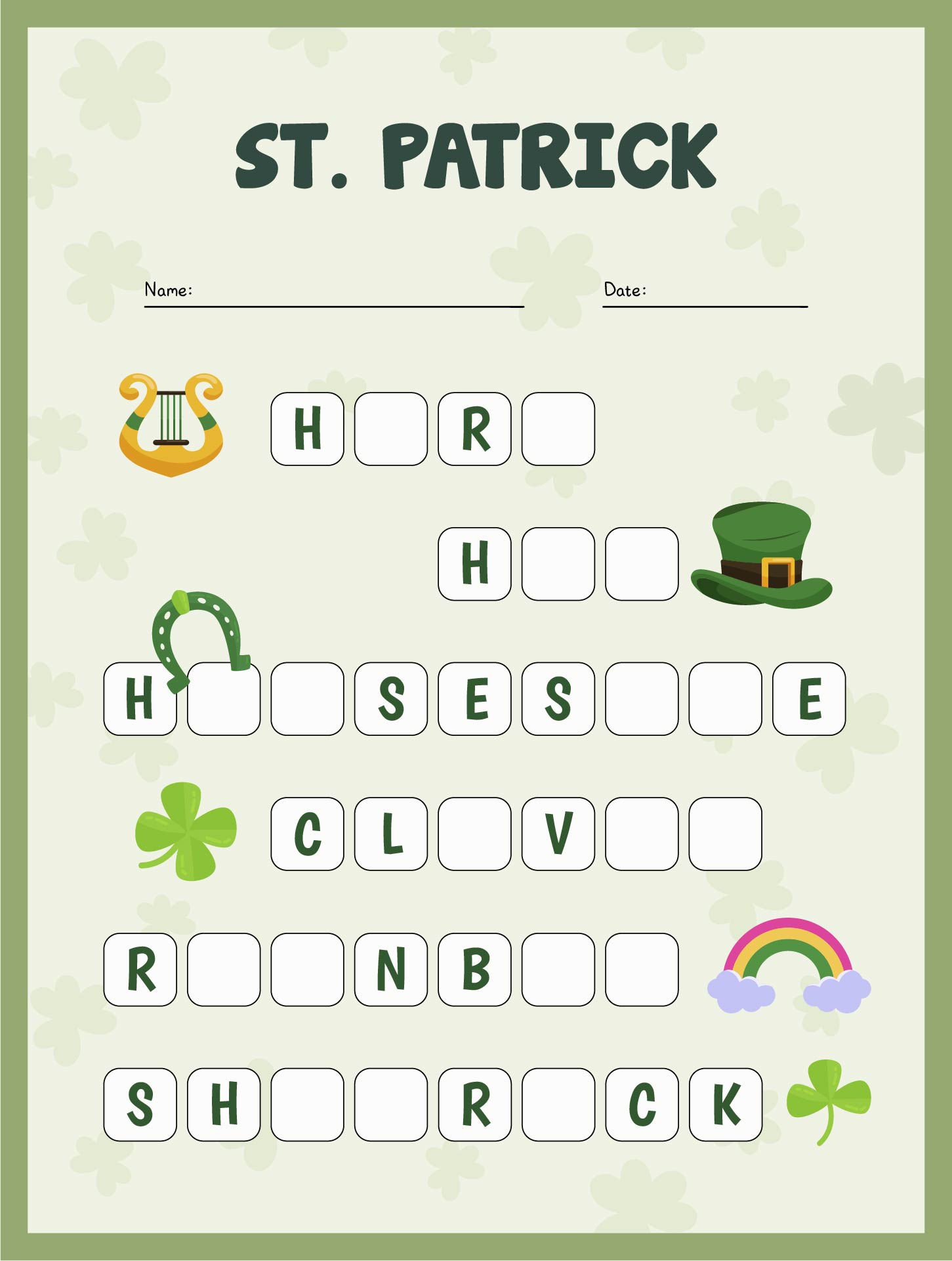 St. Patricks Day Activities Printables