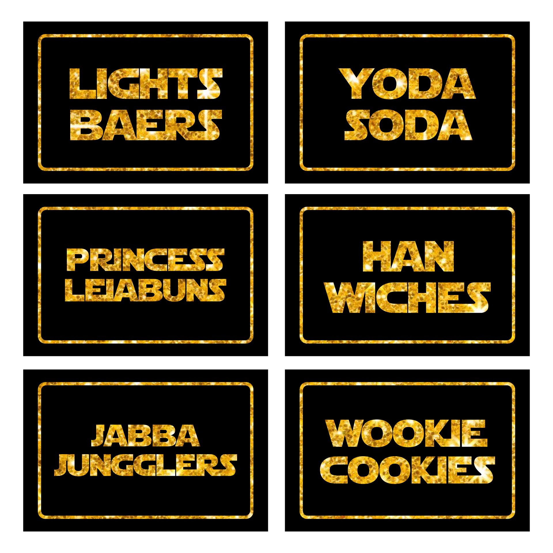 Star Wars Printable Labels