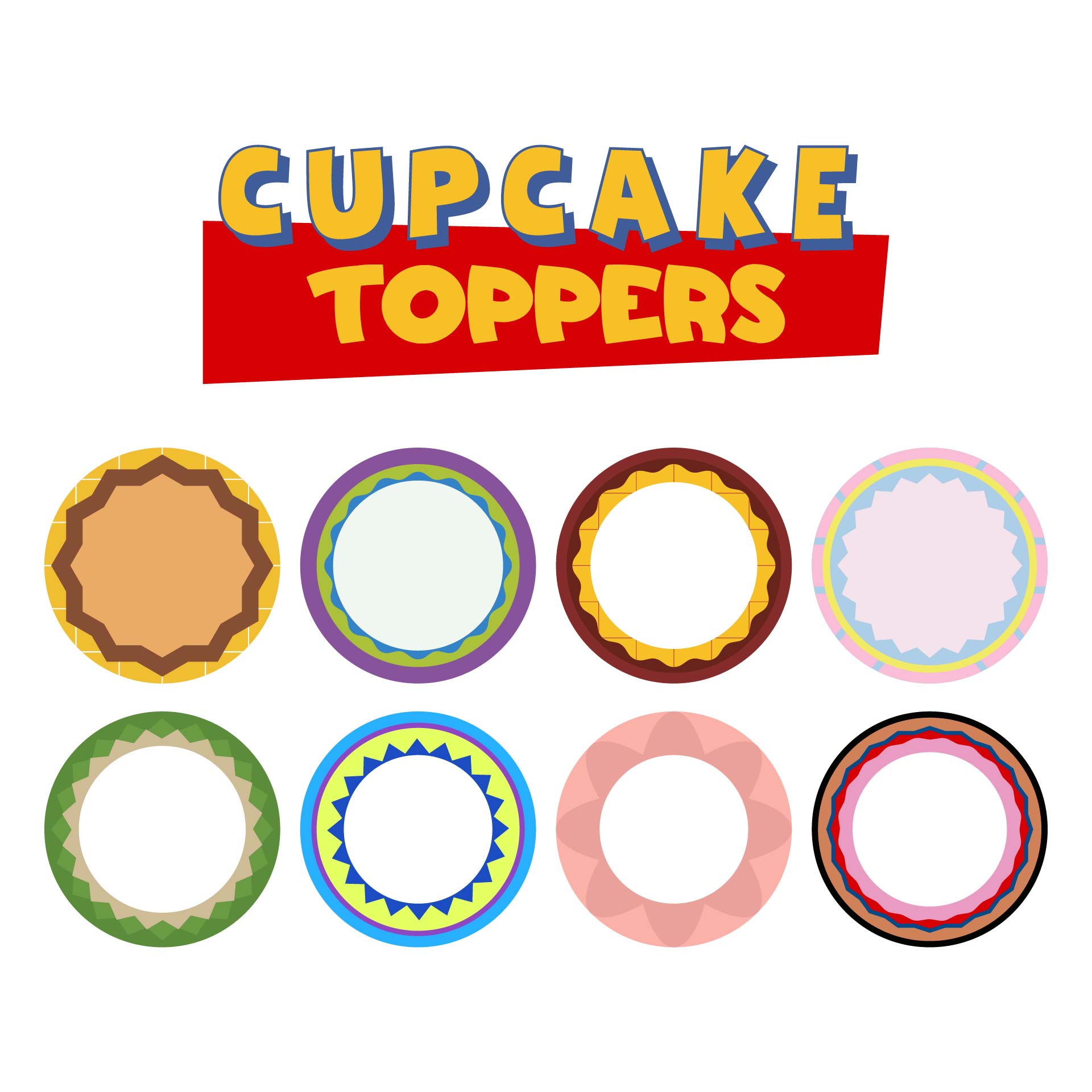 Cupcake Topper Template