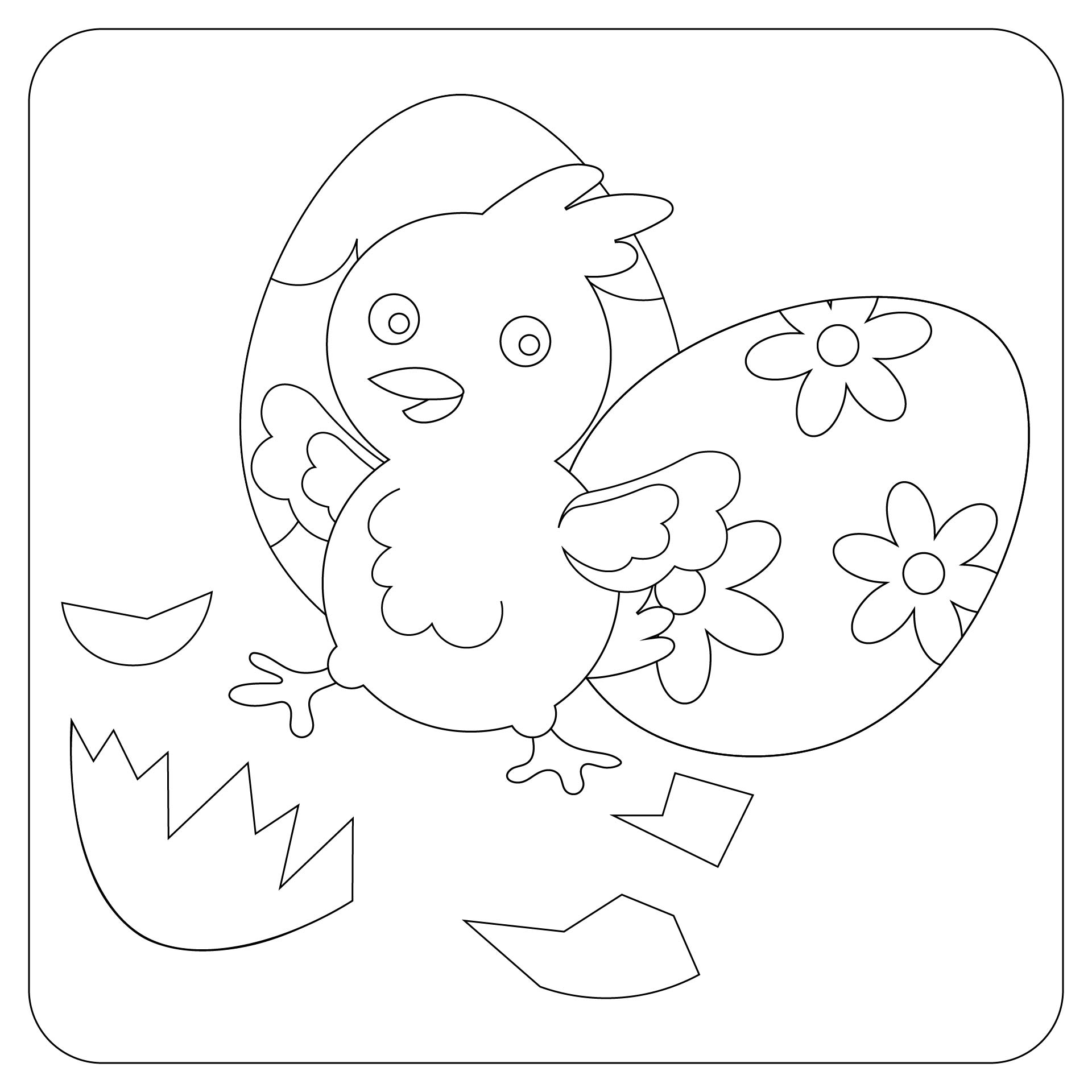 Easter Chicks Coloring Pages Printable