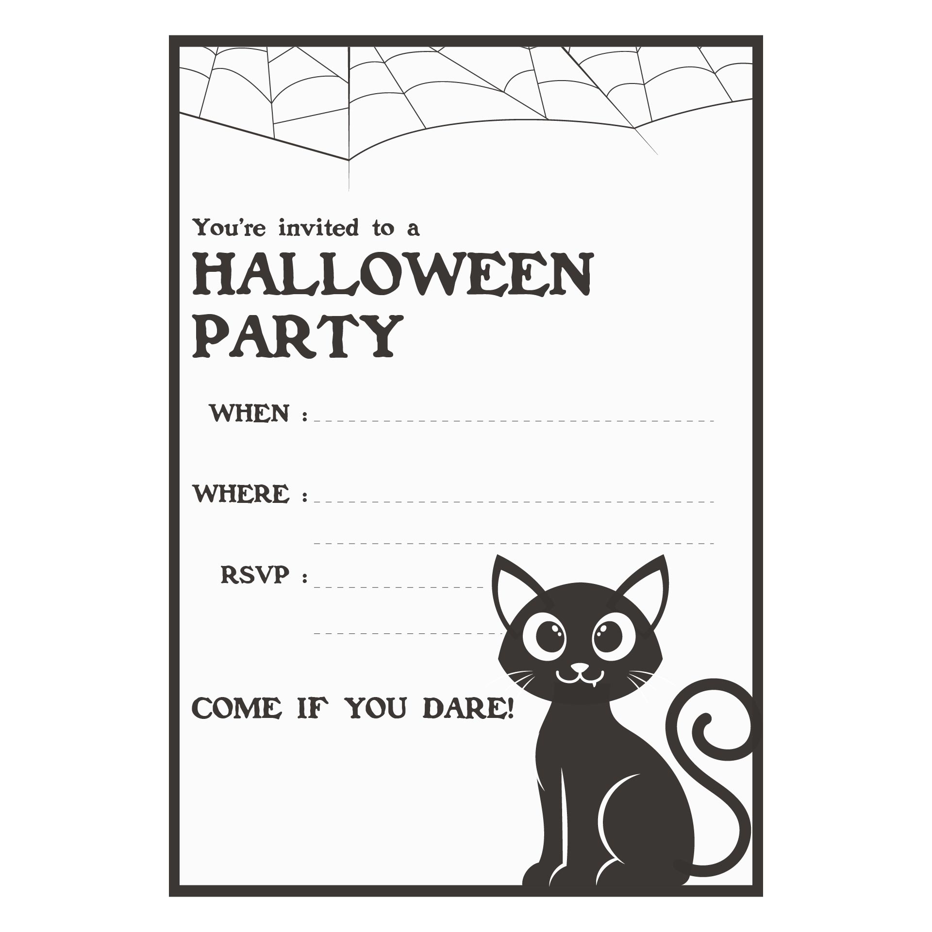 Printable Blank Halloween Invitations