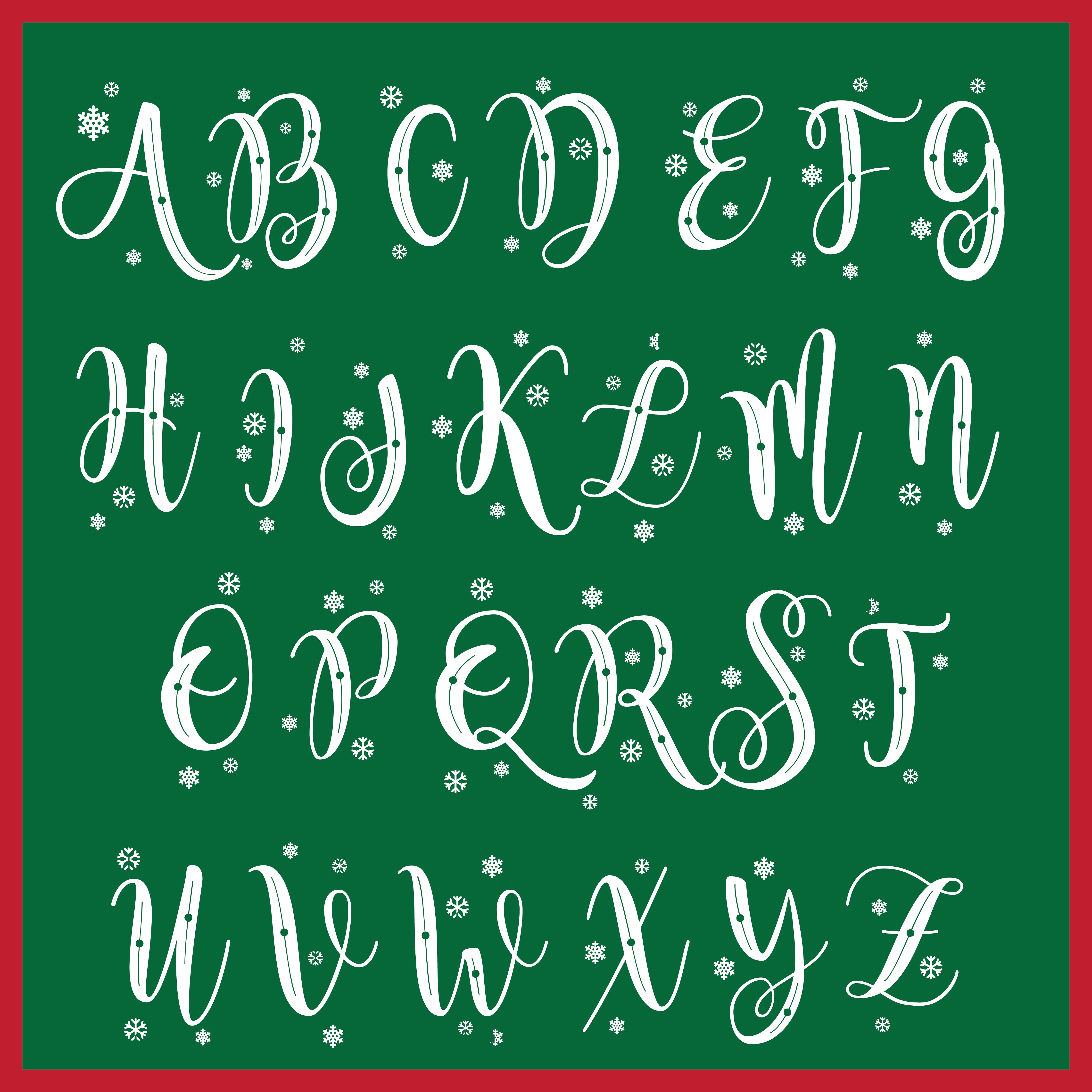  Christmas Printable Chalkboard Letters