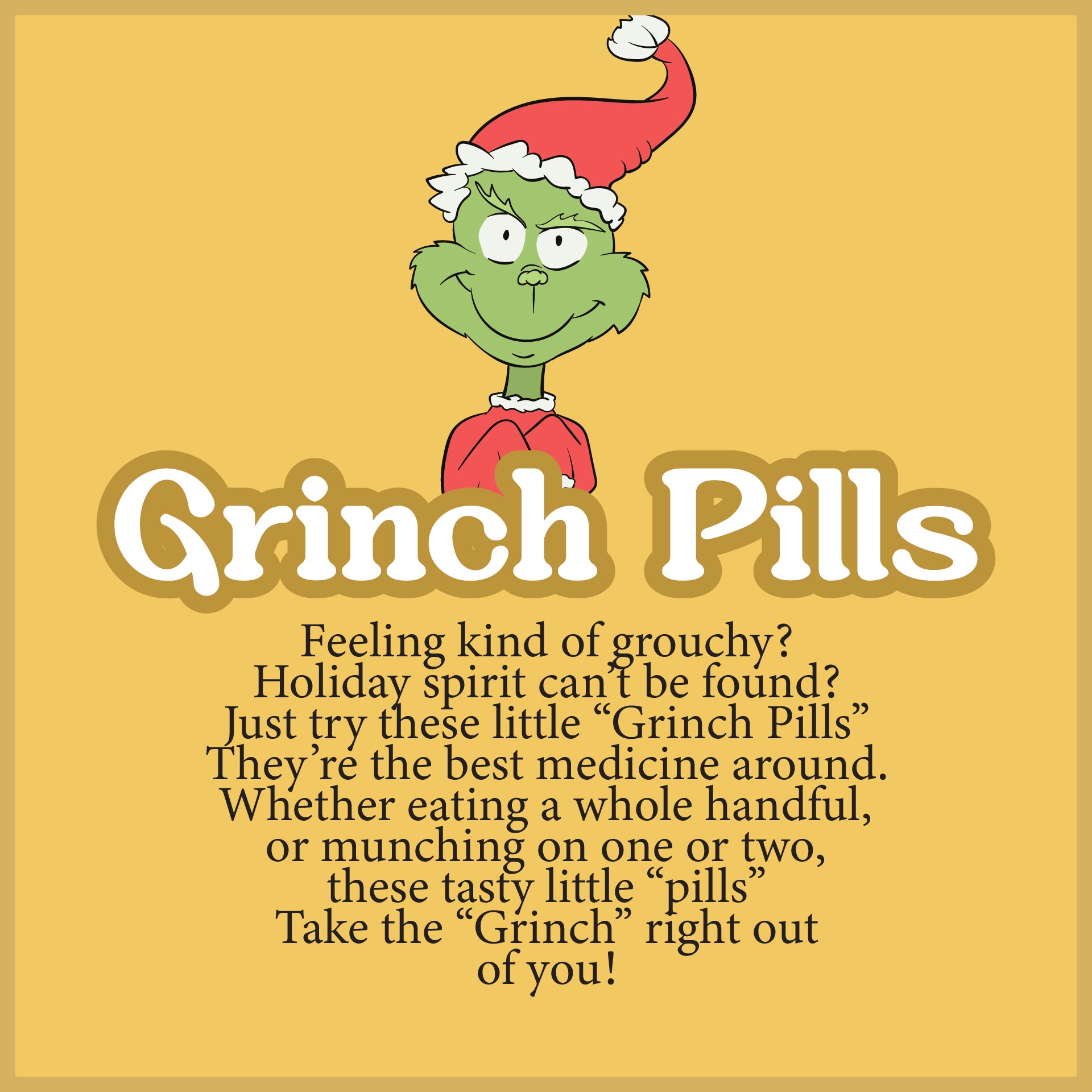 Printable Grinch Pills