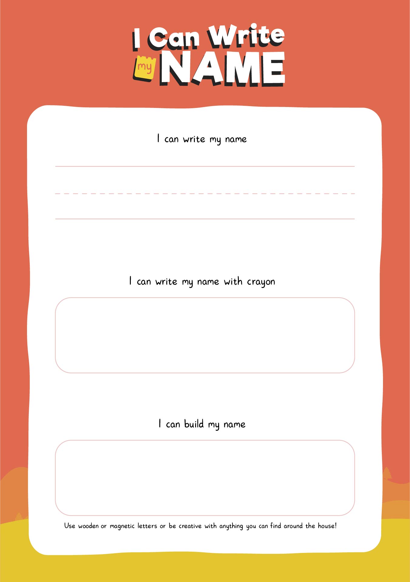  Printable Traceable Name Sheets