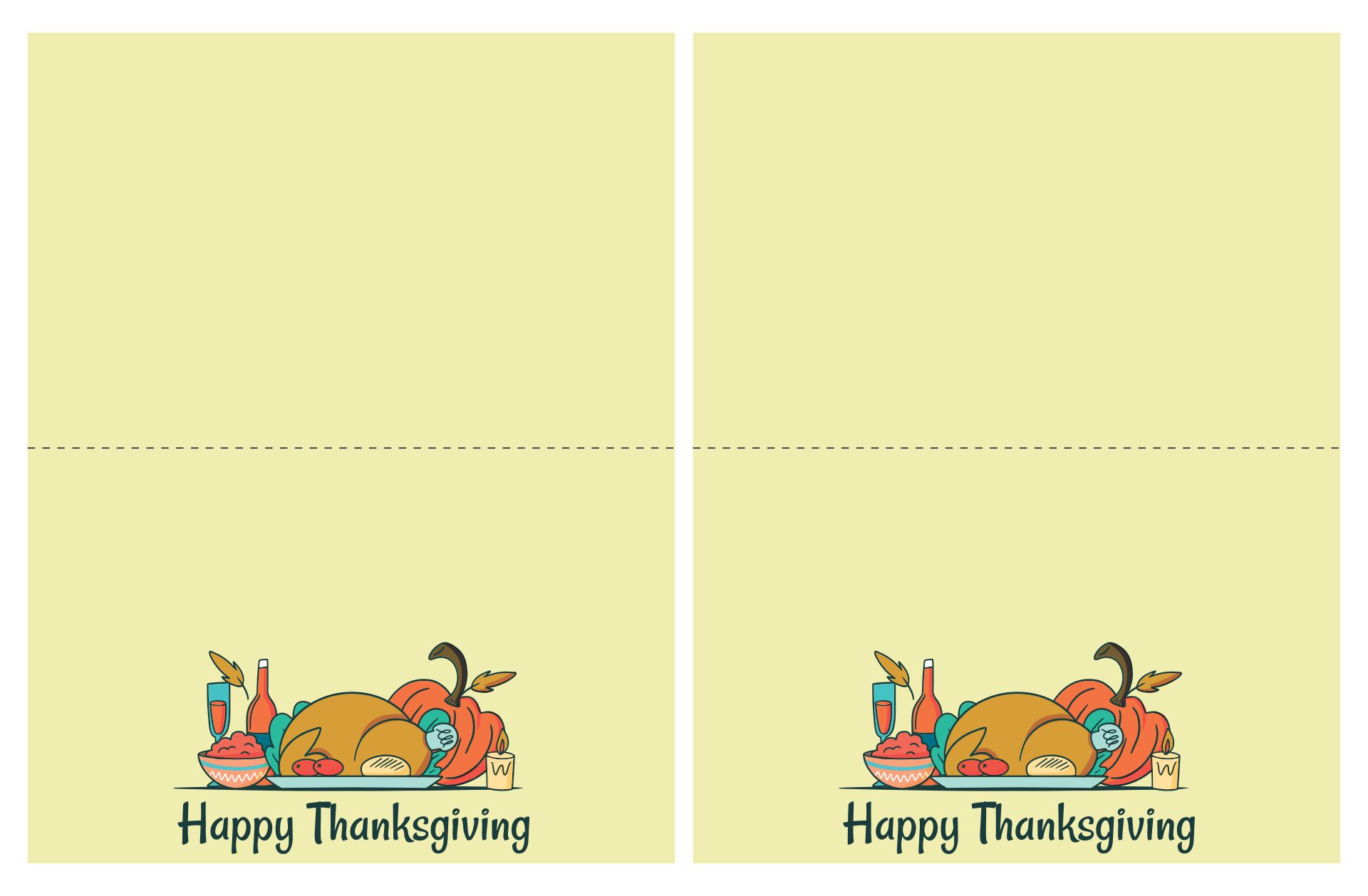Printable Thanksgiving Place Card Template