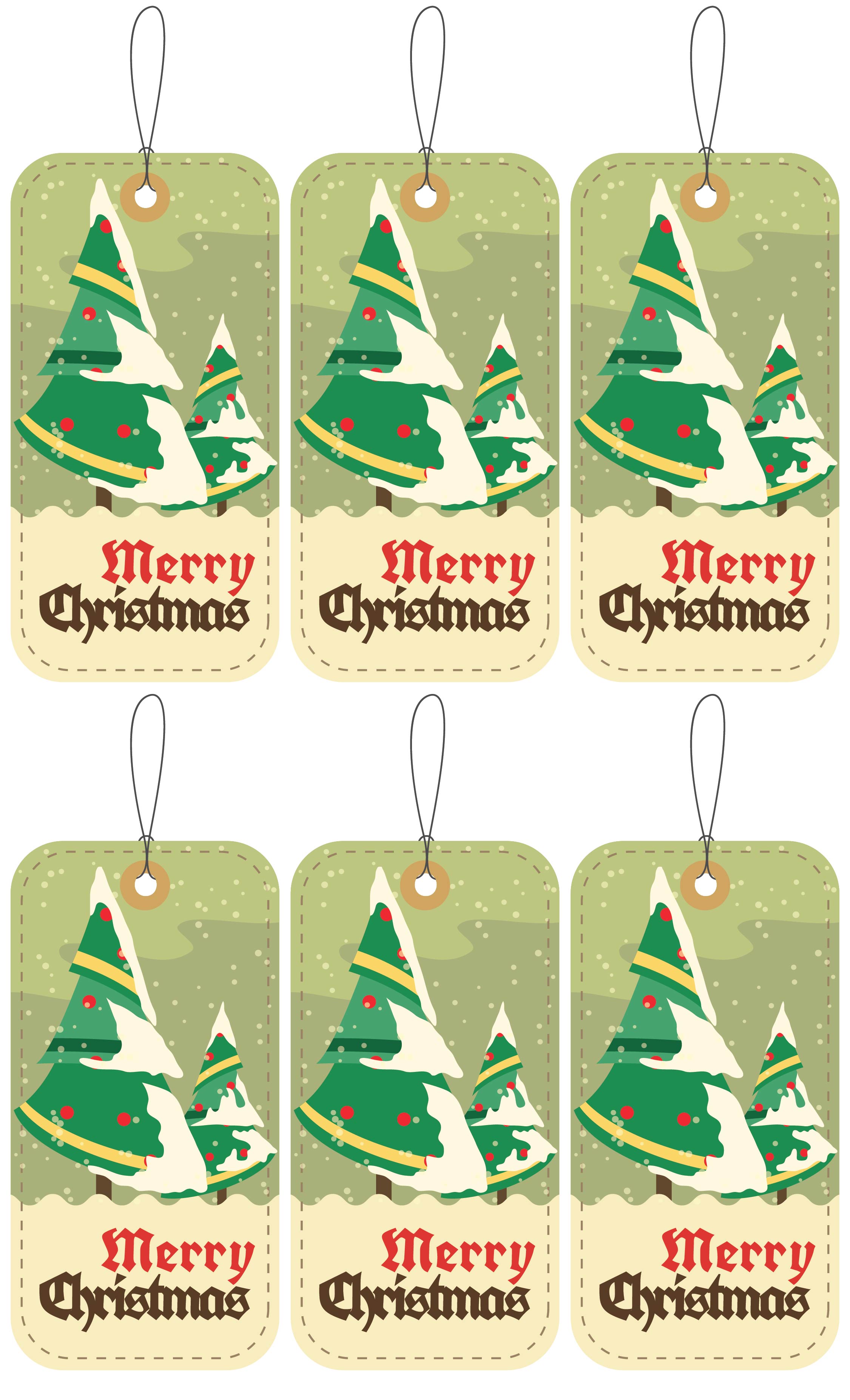 Retro Christmas Tags 10 Free PDF Printables Printablee