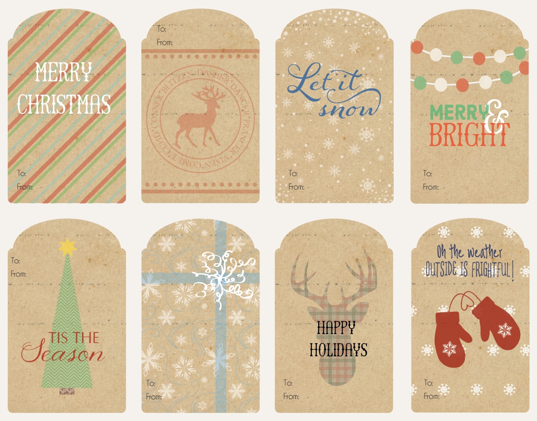 Printable Vintage Christmas Tags