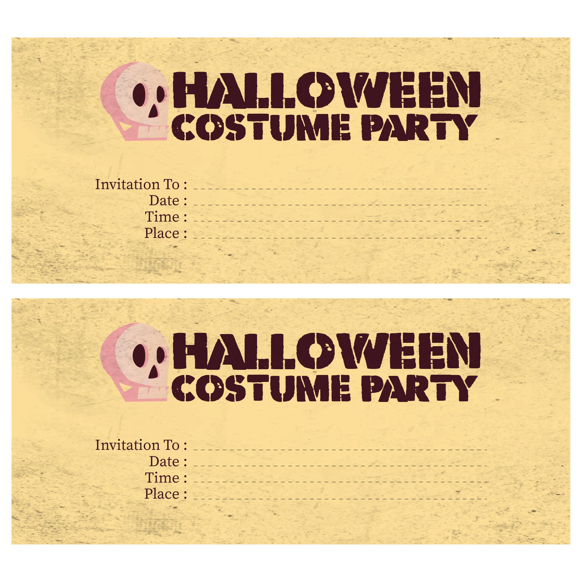Printable Vintage Halloween Invitation