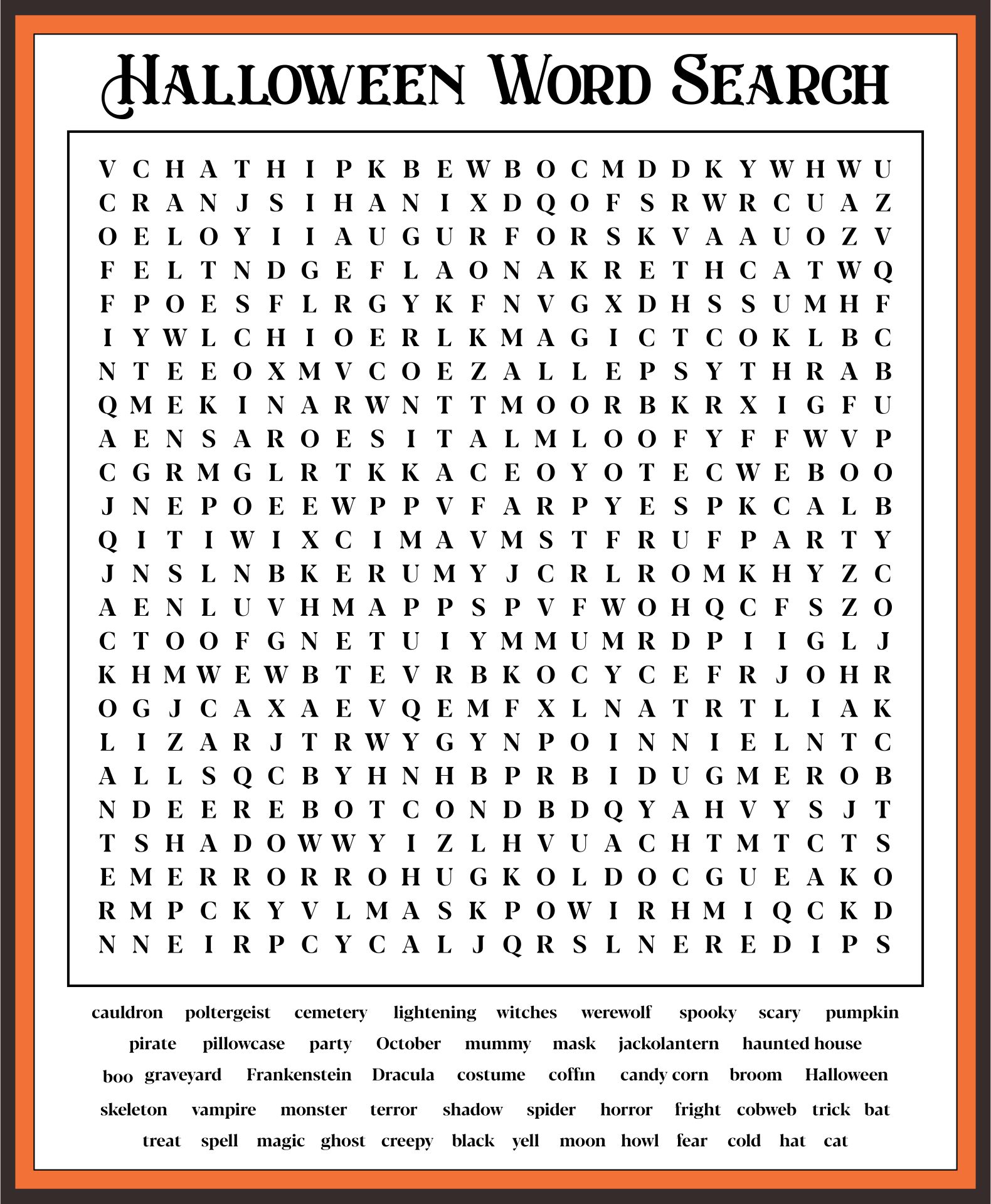 Hard Word Searches to Print