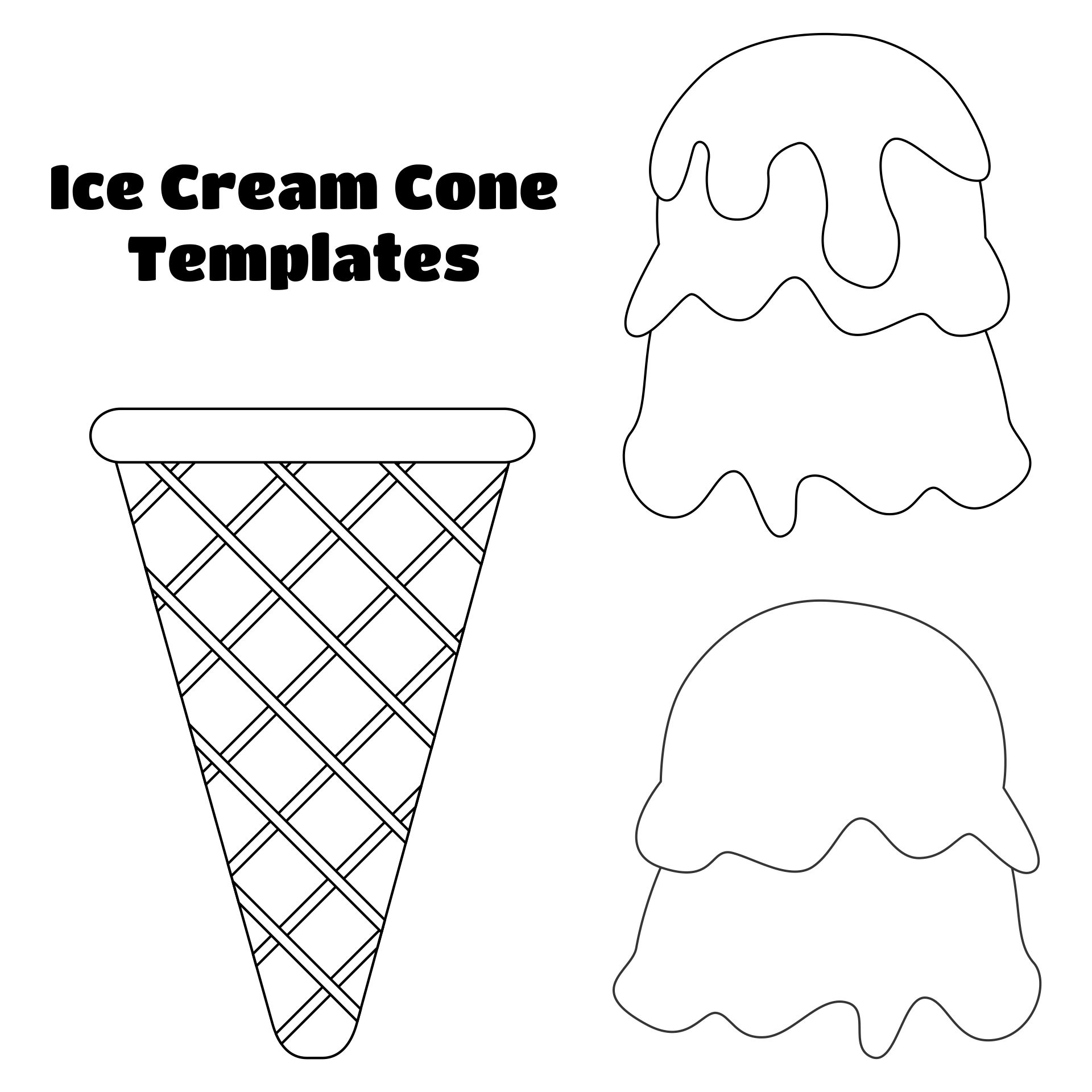 Ice Cream Cone Templates Printable Free