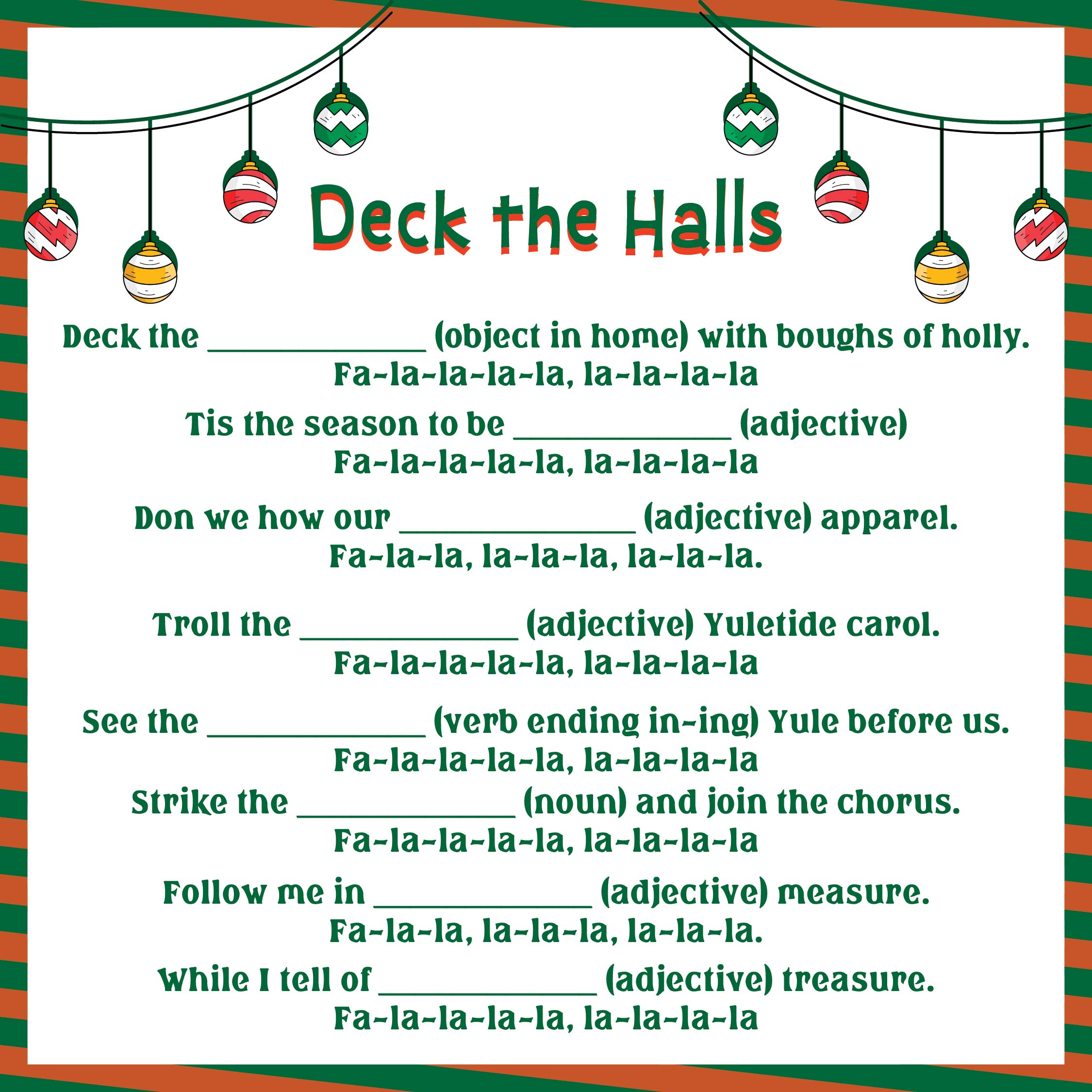 6 Best Night Before Christmas Mad Libs Printable