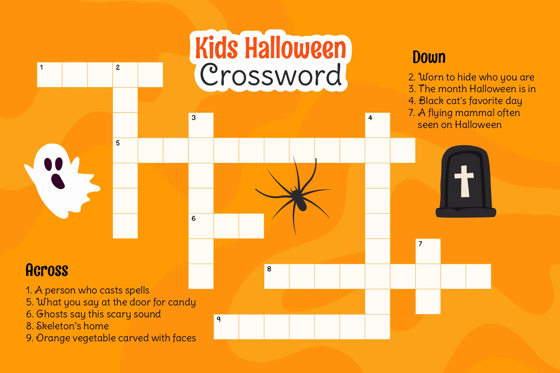 Halloween Words That Start With E