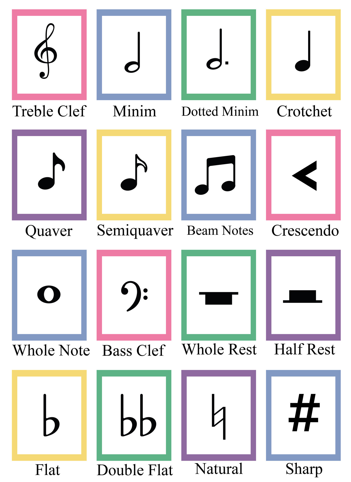 Symbols Music Note 12 Free PDF Printables Printablee All For One
