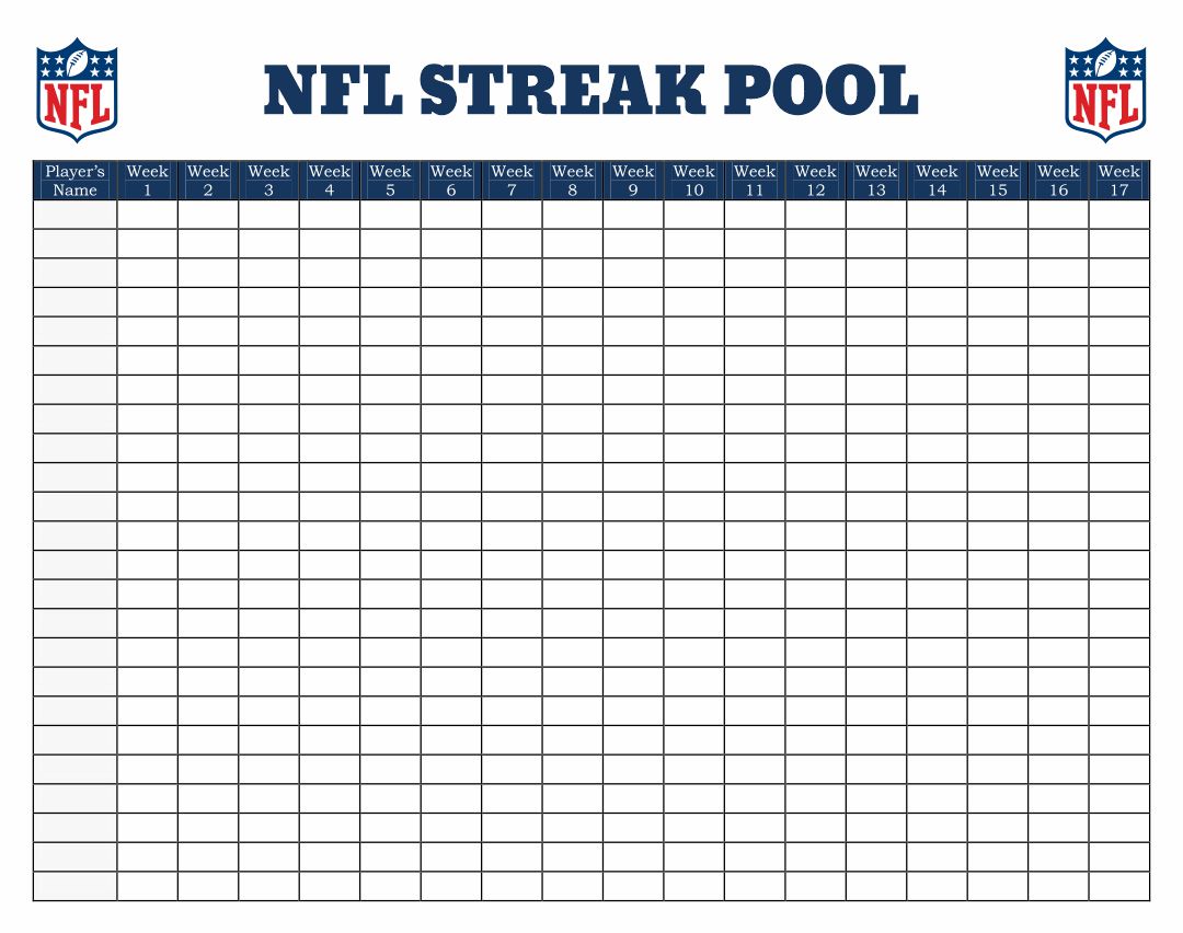 NFL Week 17 Pick'em Against the Spread Sheets - Printable