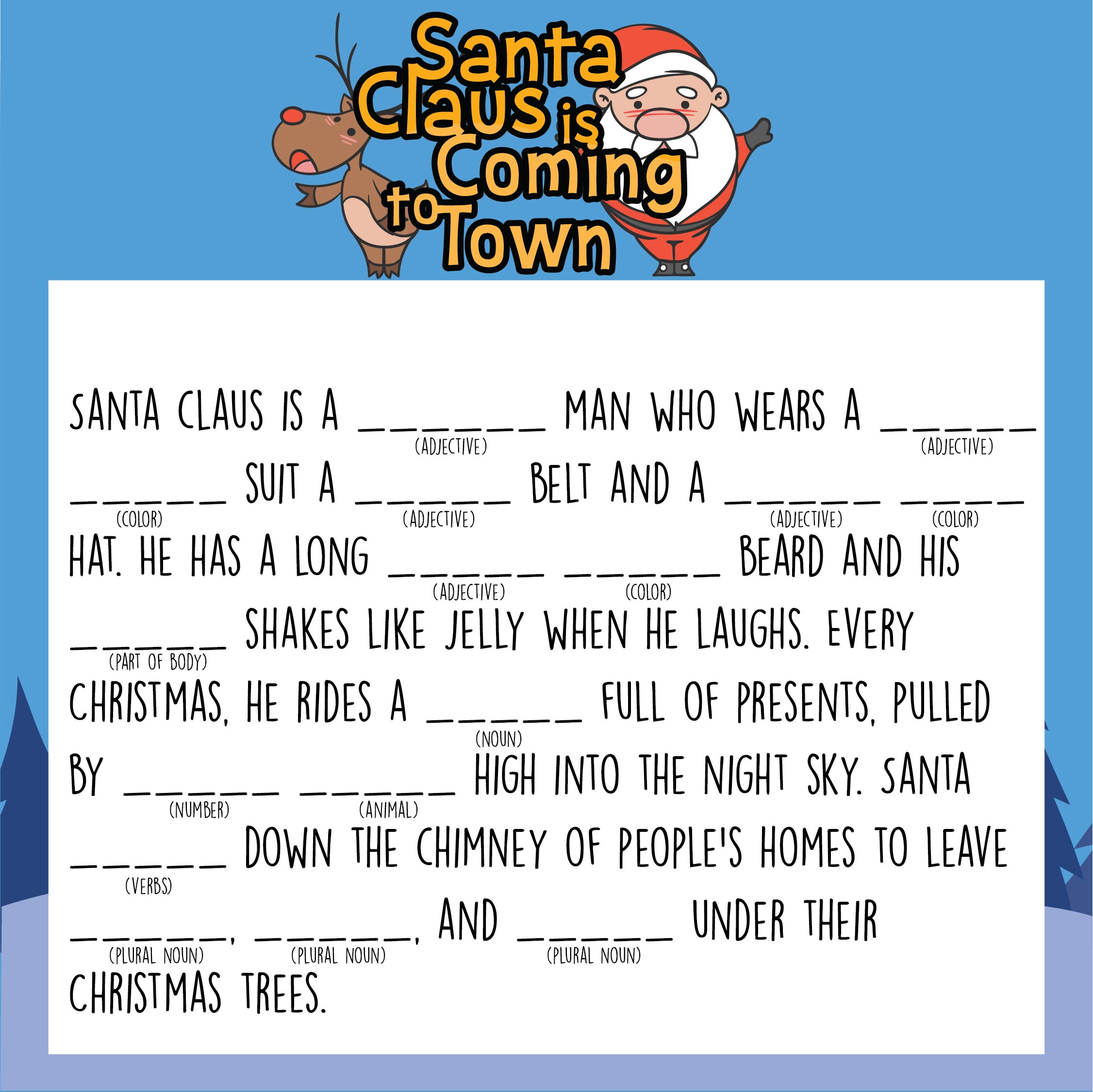 Night Before Christmas Mad Libs 6 Free PDF Printables Printablee Night Before Christmas Mad Libs 6 Free PDF Printables Printablee