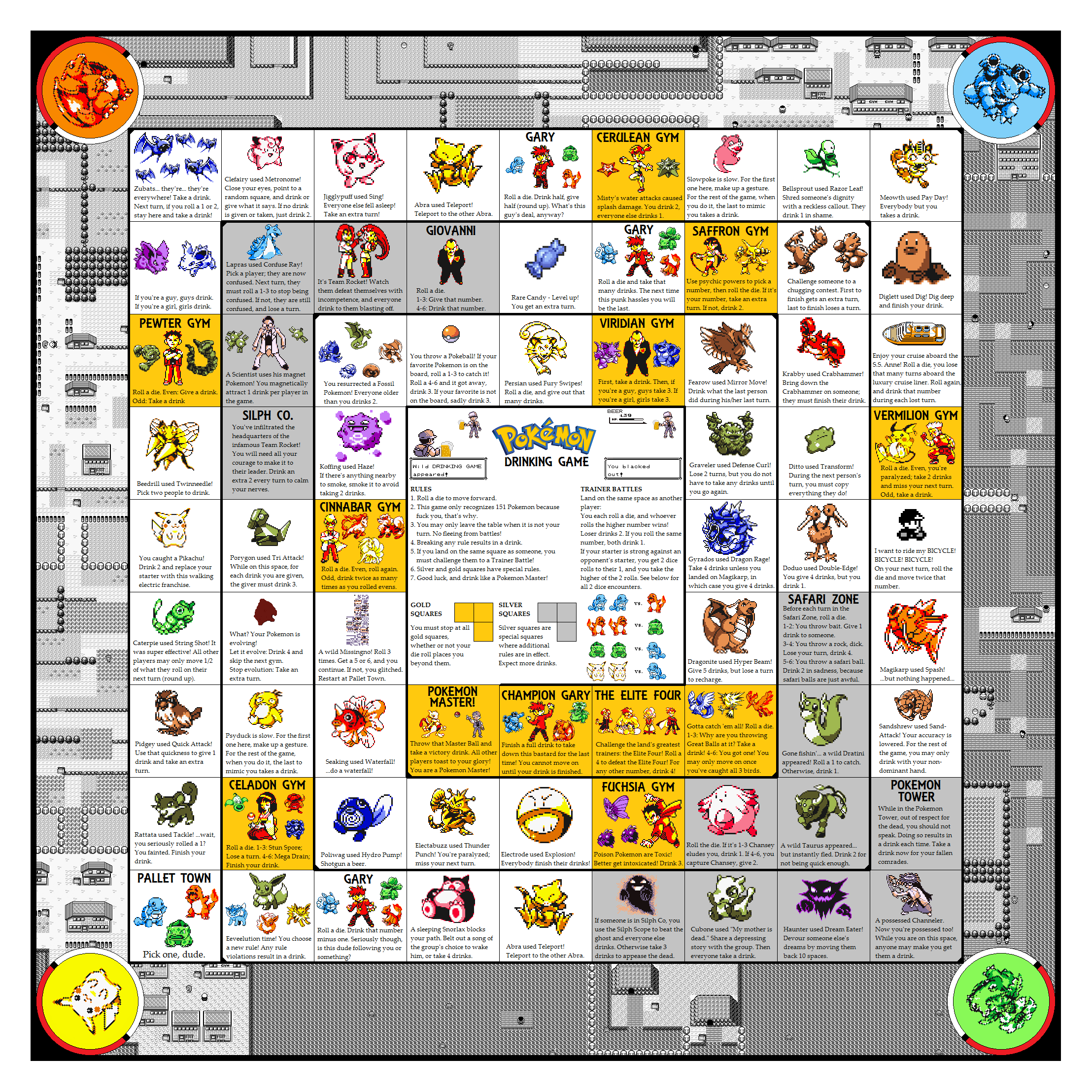 Printable Drinking Board Games