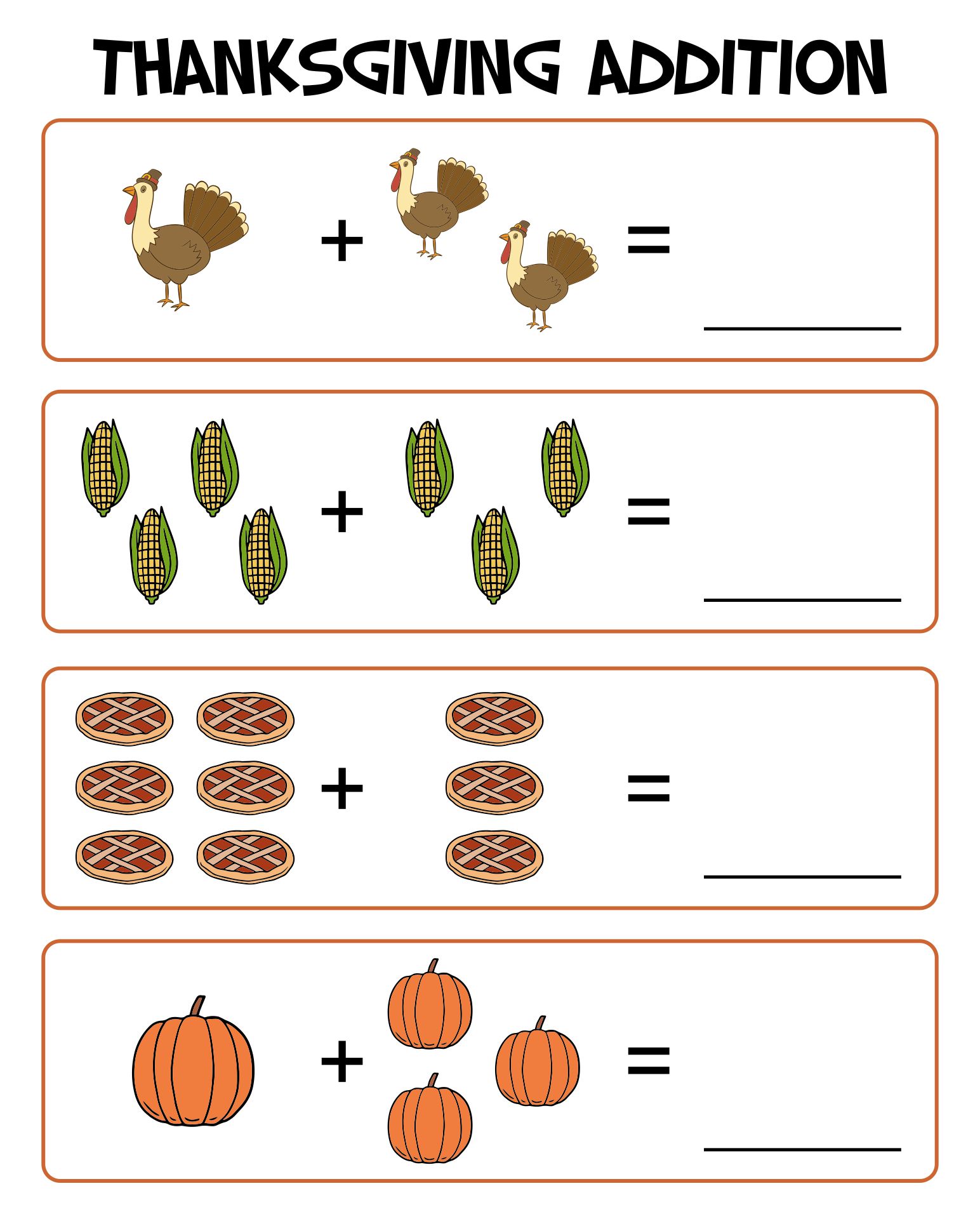 Thanksgiving Preschool Printables