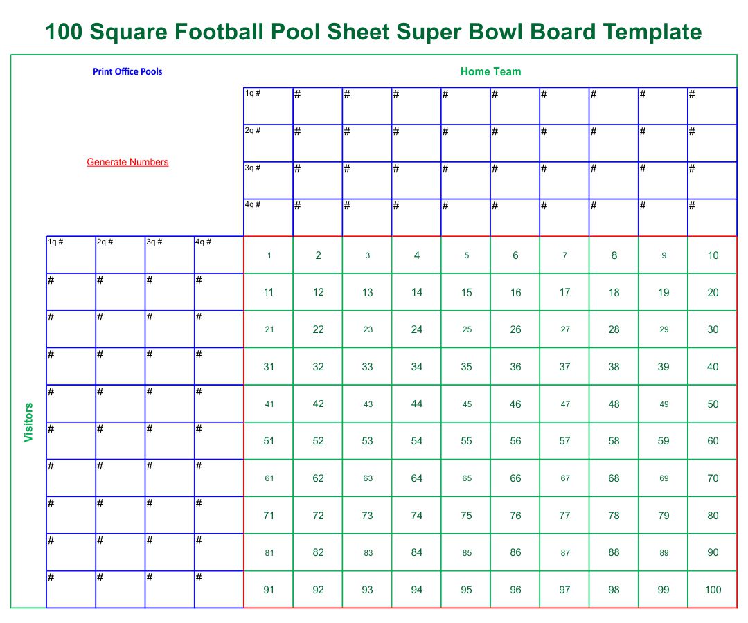 Football Squares Printable Free Customize And Print