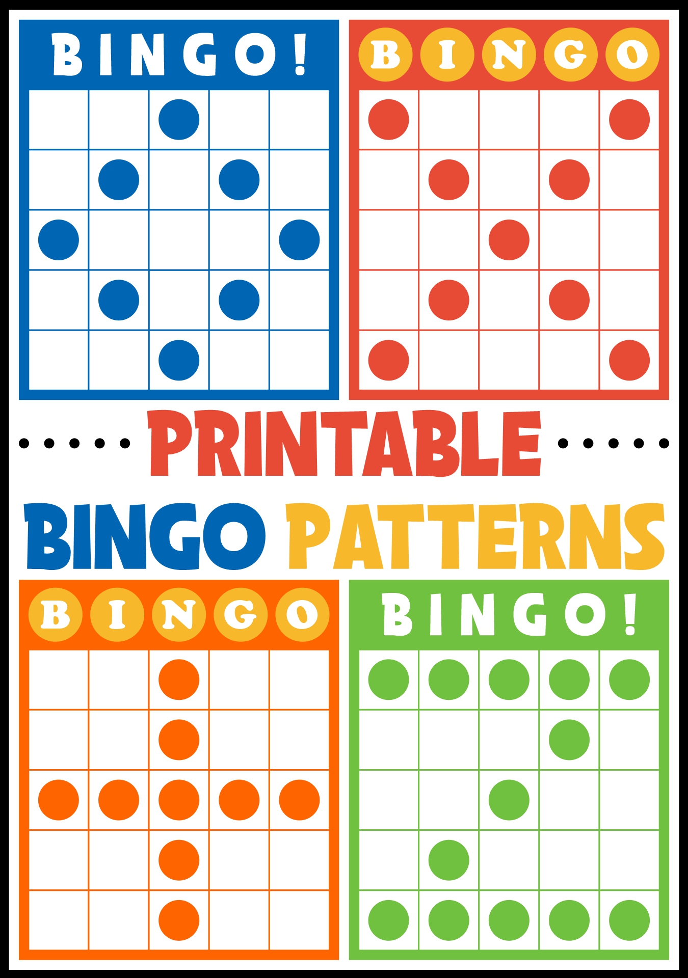 Free Printable Bingo Patterns