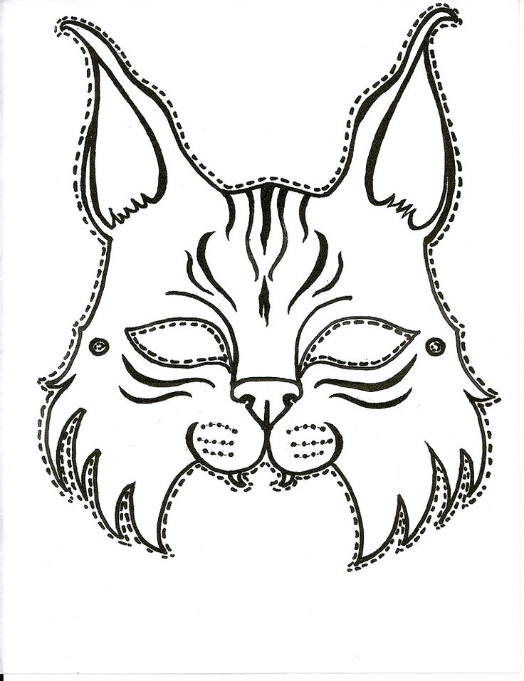 Printable Bobcat Mask