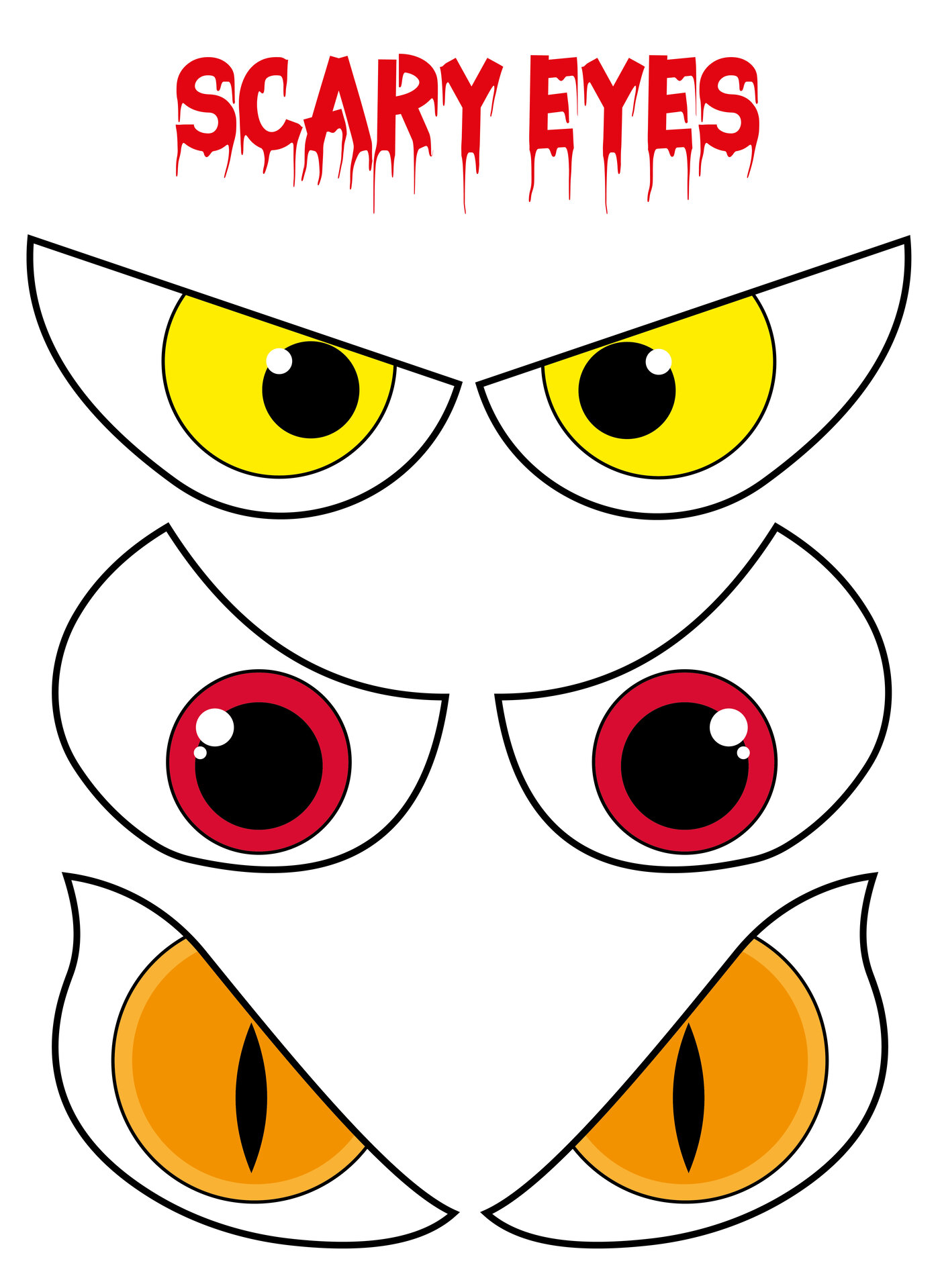 Printable Spooky Eyes