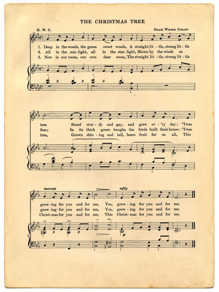 Vintage Christmas Sheet Music Printable