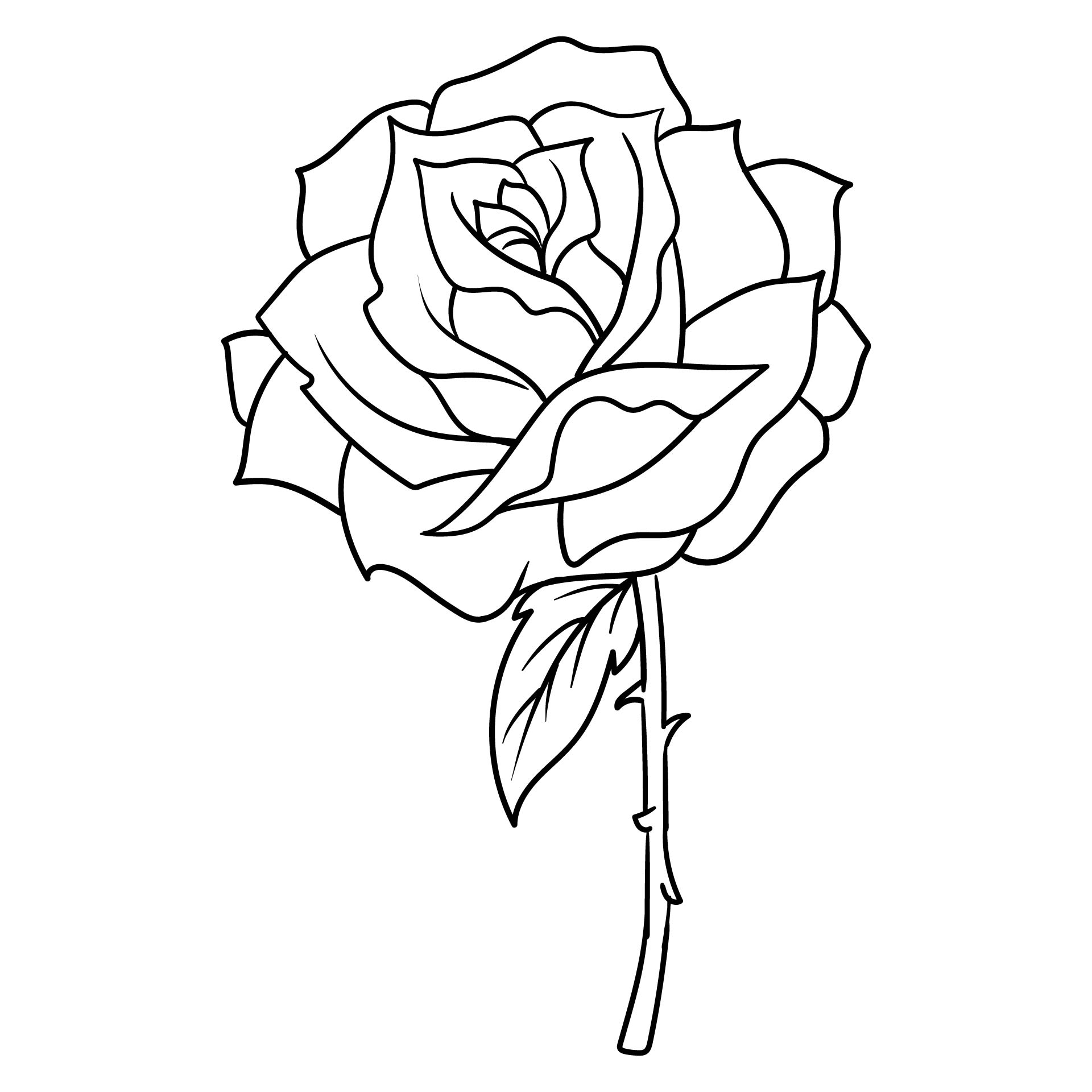 4 Best Roses Flower Coloring Printables - printablee.com