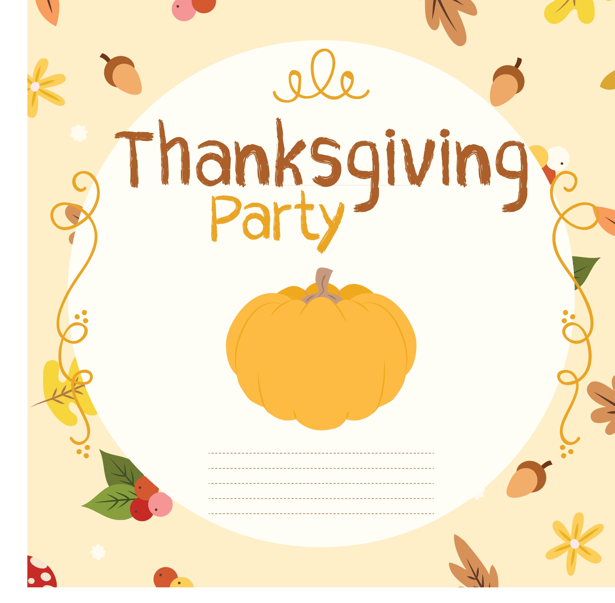 21 Best Free Printable Thanksgiving Flyers - printablee.com Regarding Thanksgiving Flyer Template Free