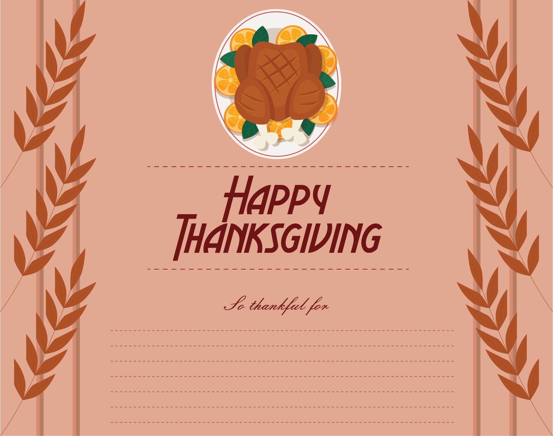 Thanksgiving Thank You Cards Printable