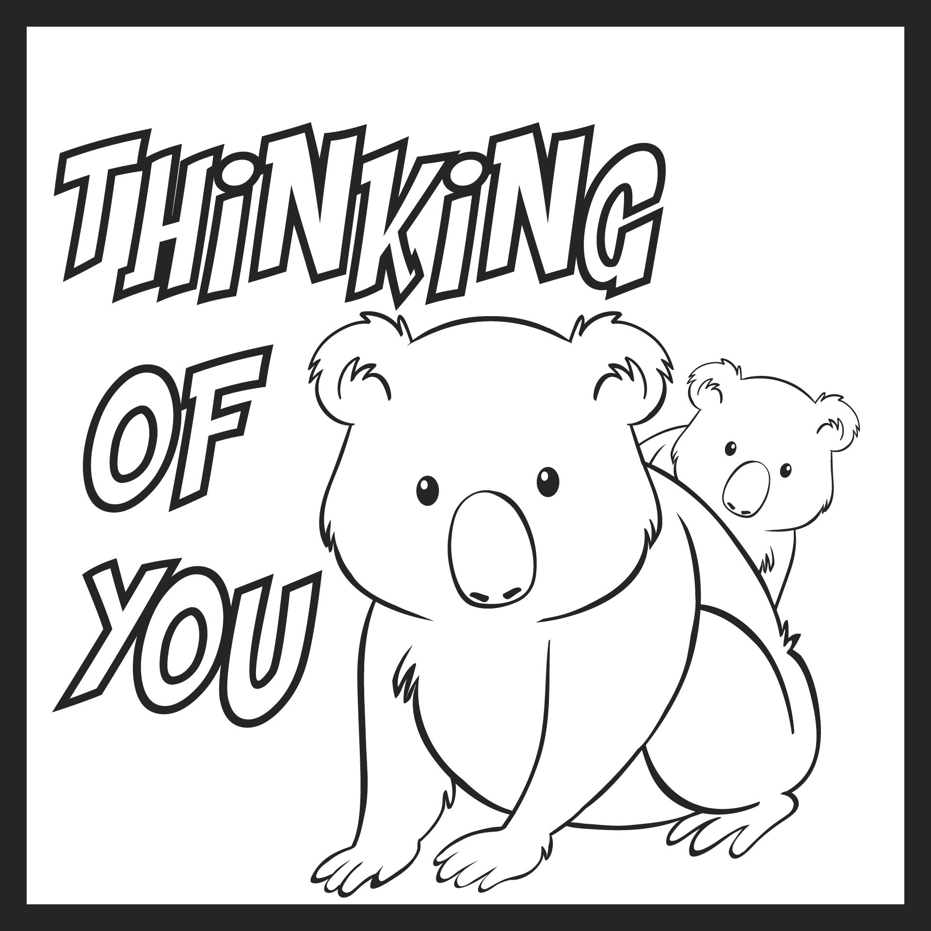 Free Printable Thinking Of You Cards To Color Sunshine