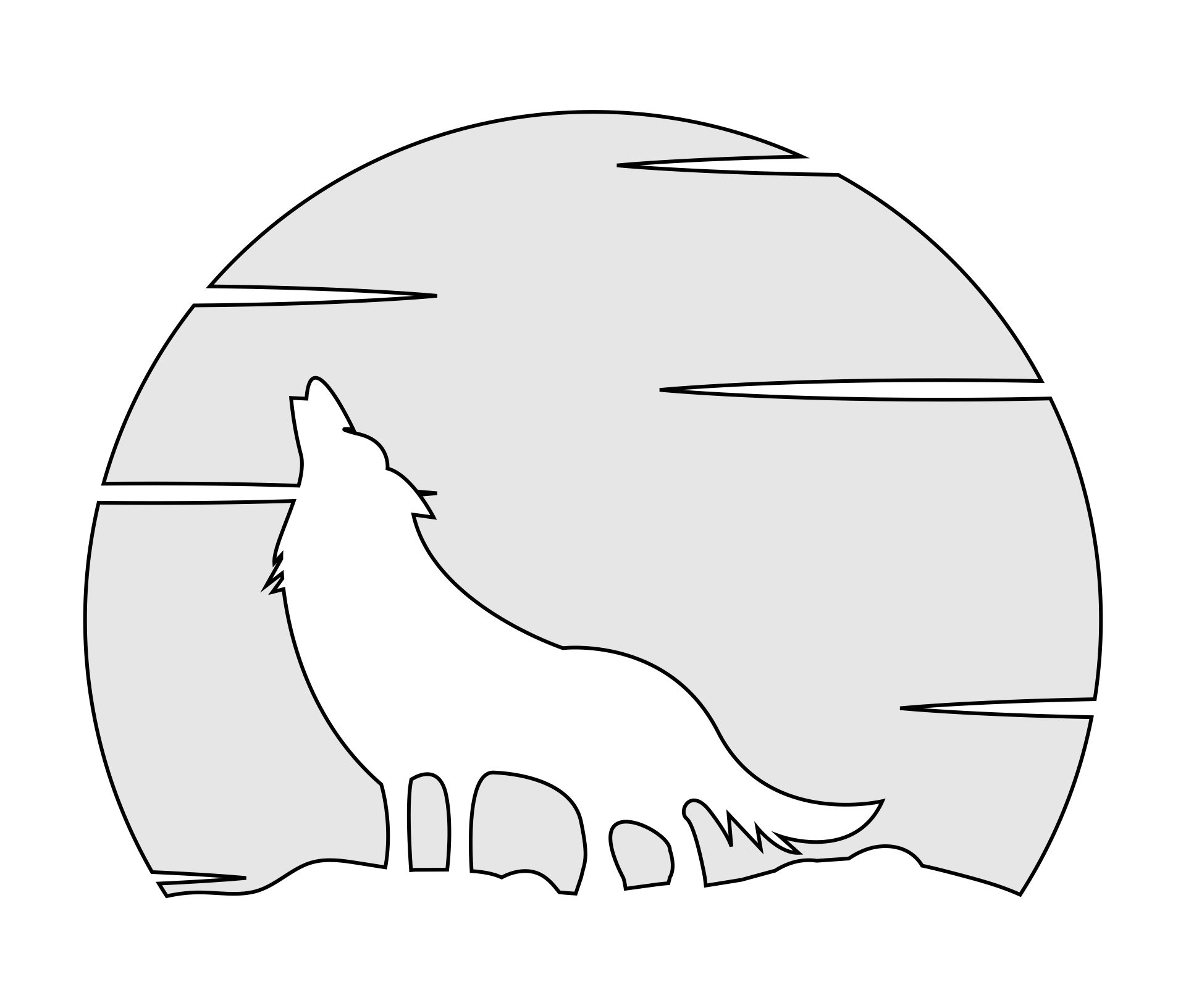 Easy Printable Wolf Pumpkin Stencil - Customize and Print