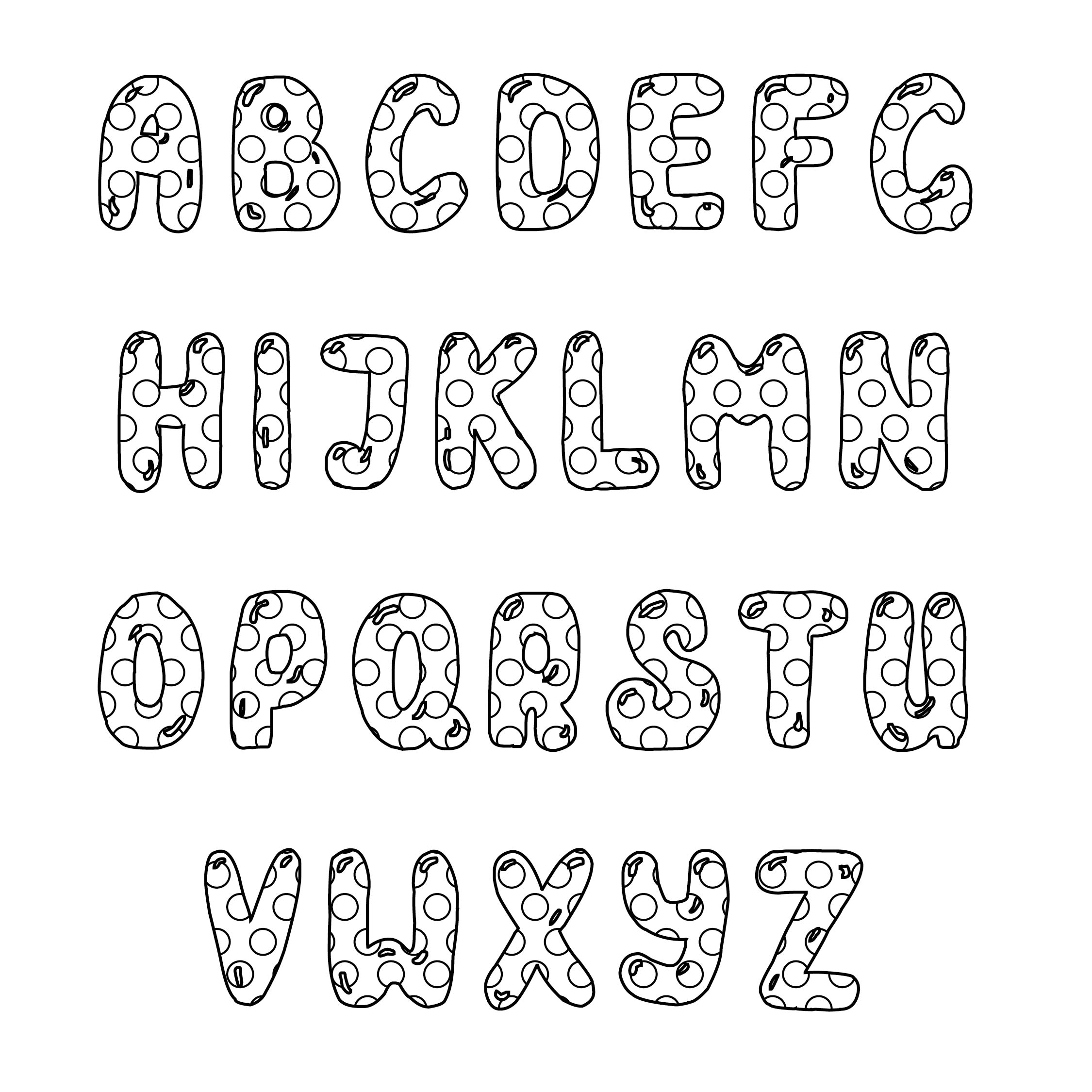 Printable Alphabet Bubble Letters