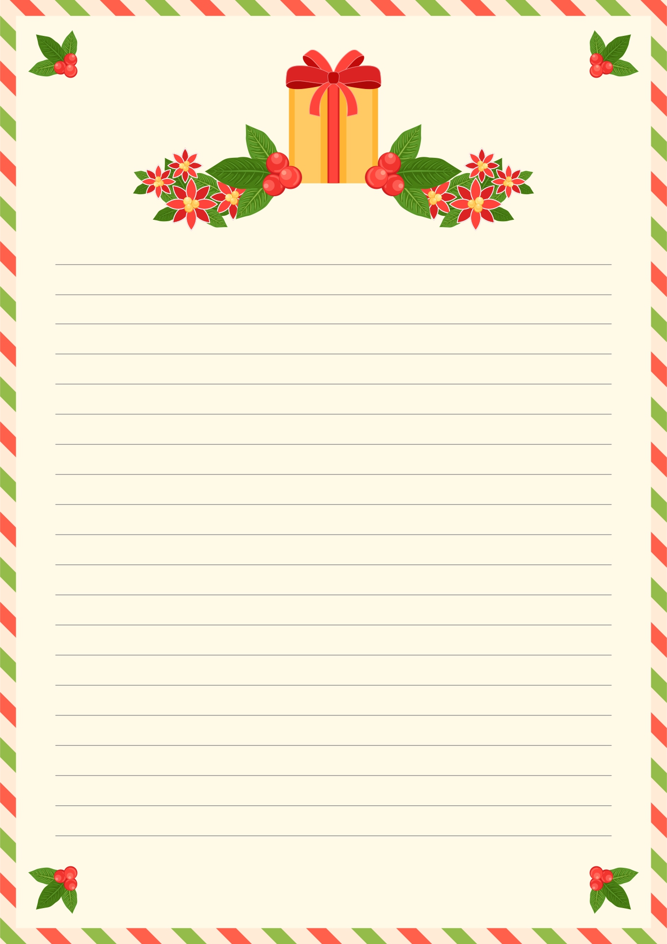 Free Holiday Letter Template