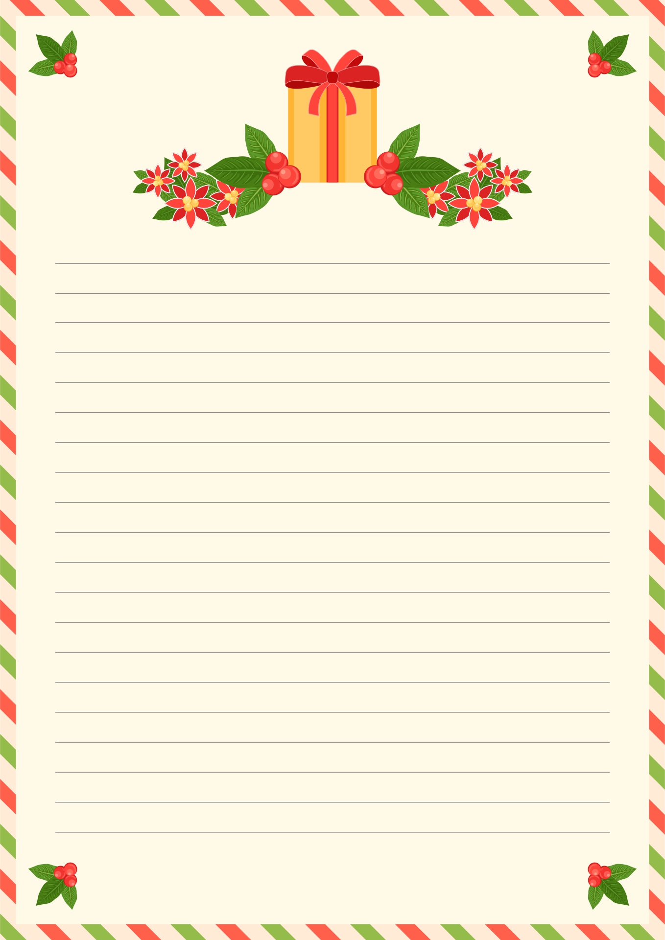 Christmas Letterhead Template