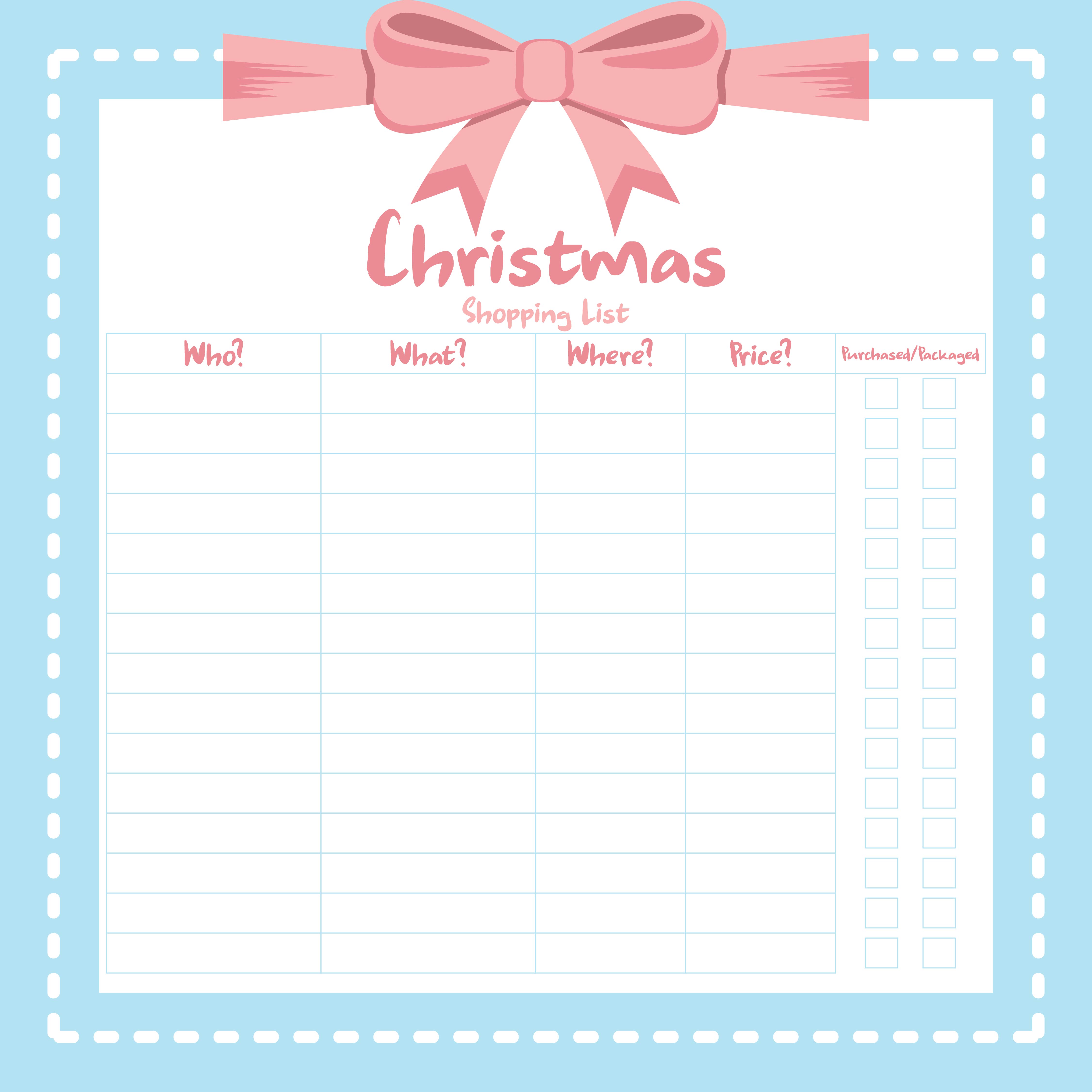 Printable Christmas List