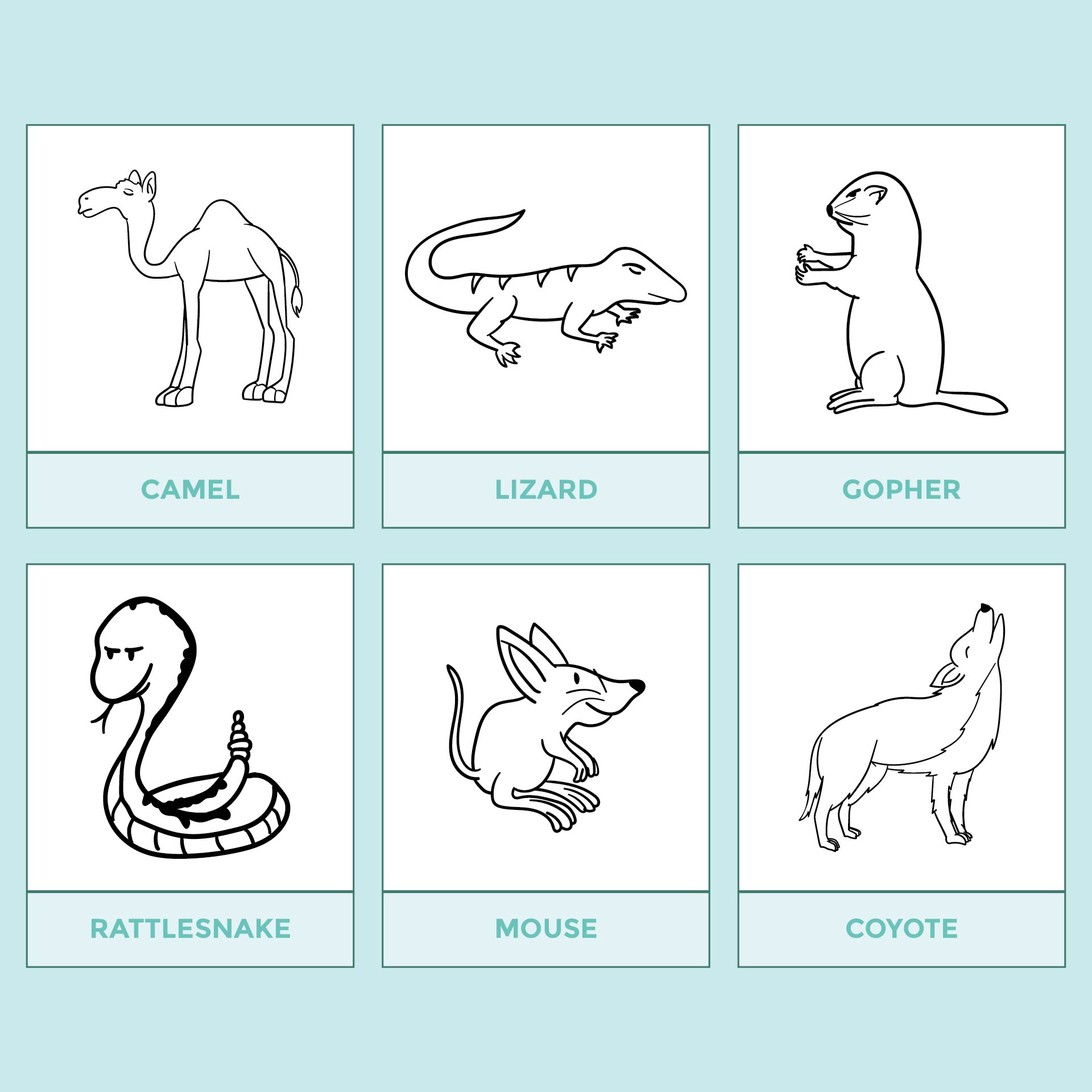 24 Free Printable Desert Animals : Free Coloring Pages